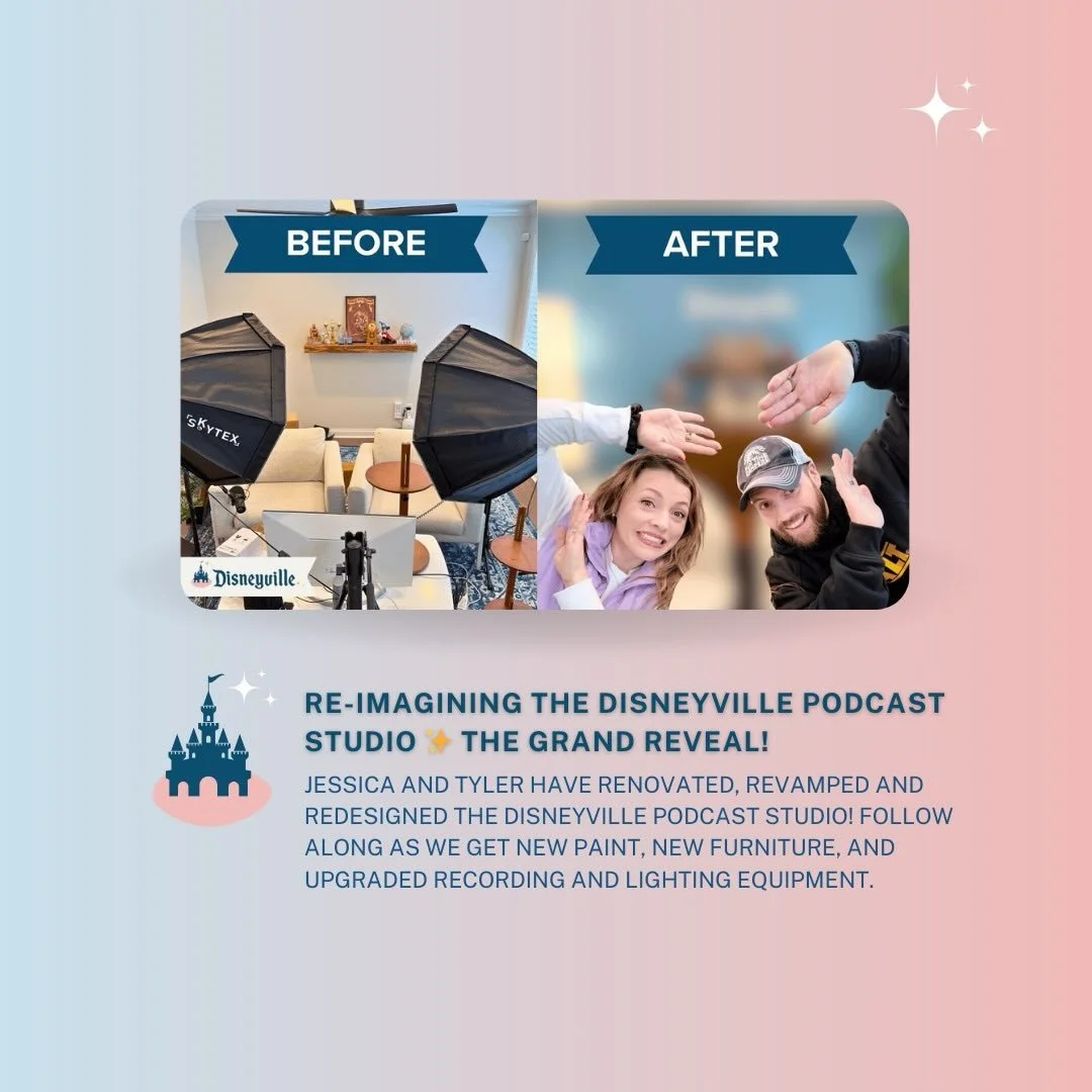 It&rsquo;s finally time&hellip; welcome to the new Disneyville Podcast studio. ✨🎙️

We have renovated, revamped, and completely redesigned our space. This vlog takes you behind the scenes of the entire transformation (including the before &amp; afte