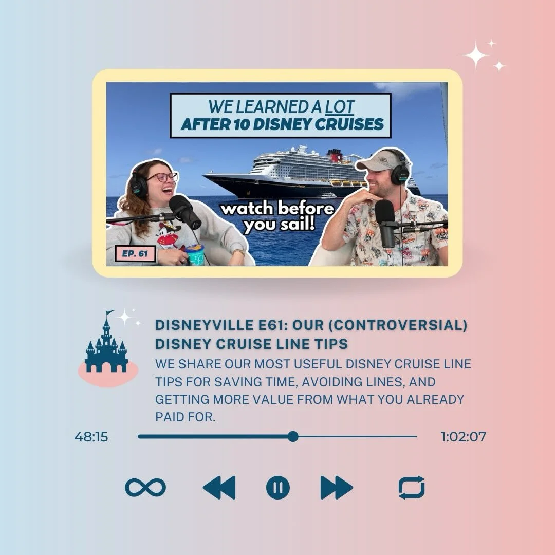 ✨ New episode is live! 🚢

Today we&rsquo;re sharing our most useful Disney Cruise Line tips &mdash; including a few that might be a little controversial. 😅

From room service hacks and embarkation day strategies to dinner timing, Wi-Fi hot takes, t