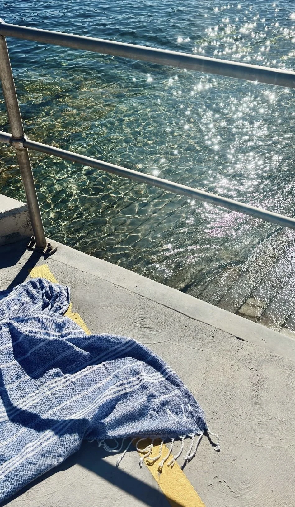 MP Blue Stripe Turkish Towel