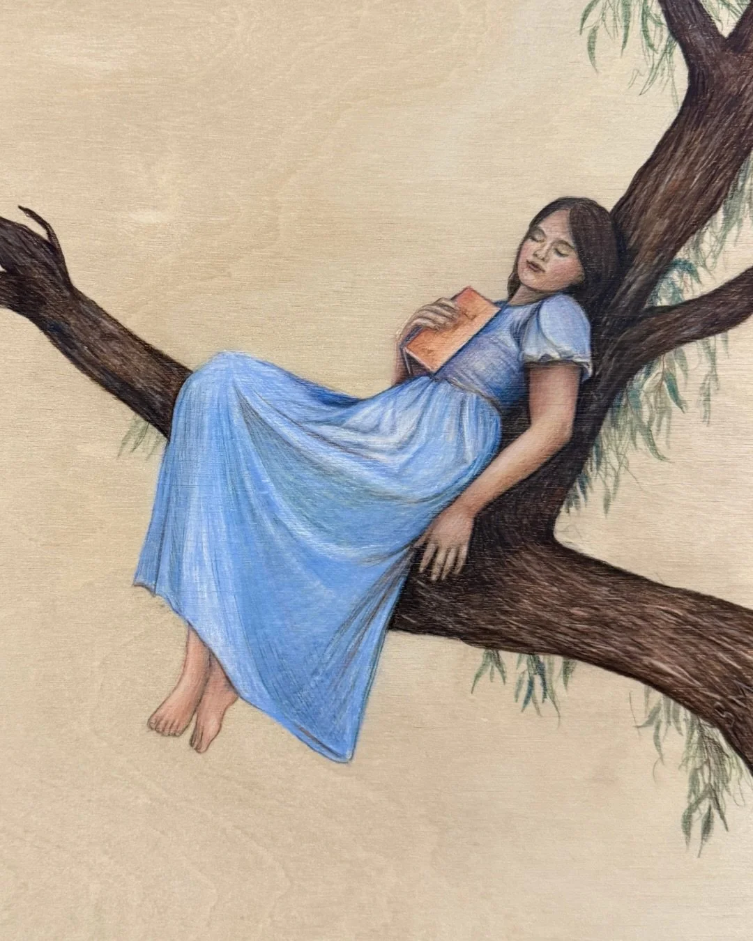 Introducing, Nowhere to be 

So many people have spoken to me about this piece. I had no idea how many would relate to it. 🩵

In this work, I imagine a life with nowhere to be.
Time to wander my garden, find a shady spot, and disappear into a book.
