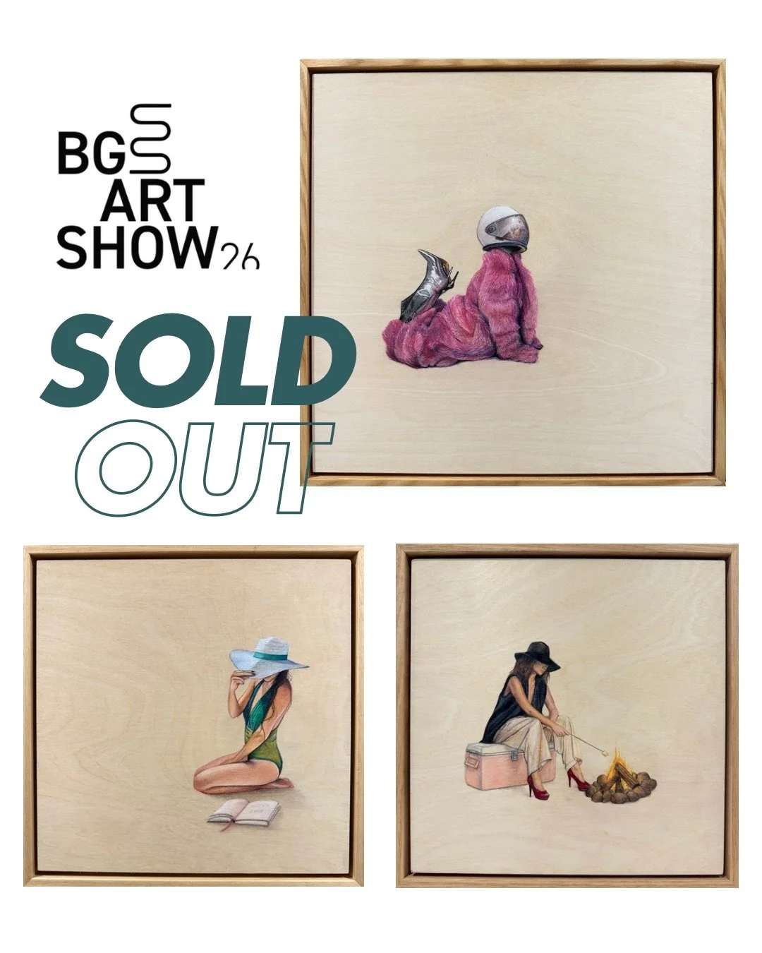 Still processing this one&hellip; all three works sold on opening night at the Brisbane Grammar Art Show ✨

Feeling incredibly grateful. Thank you to everyone who continues to support and collect my work.

A huge thank you to @bgsartshow for selectin