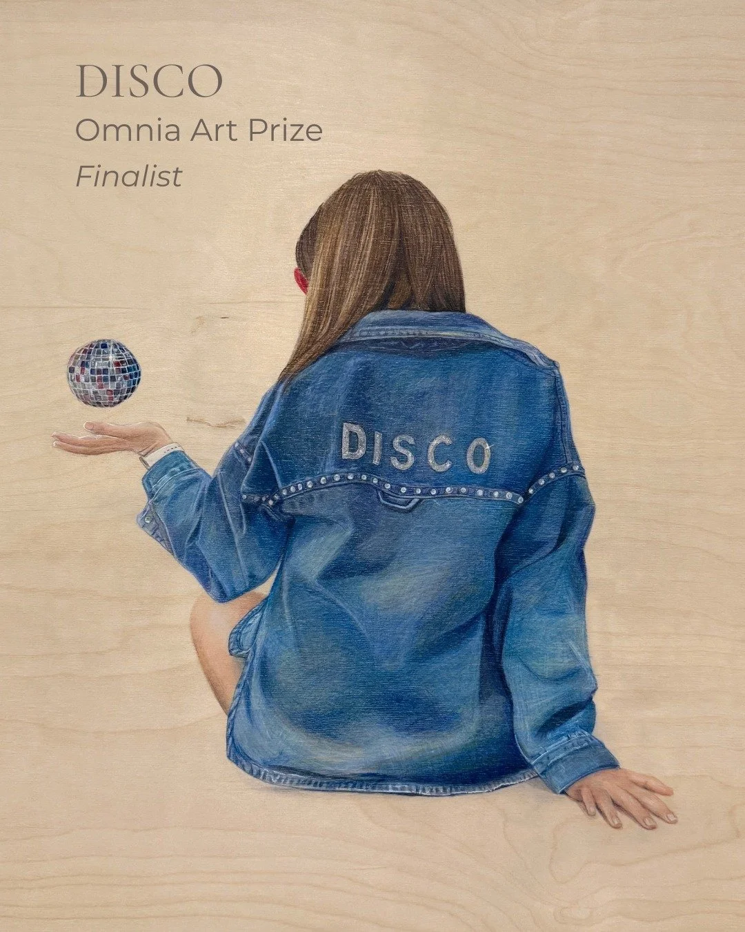 DISCO ✨

Created from a self portrait taken in my studio, this work explores anticipation, imagined joy, and the quiet rituals we create around becoming someone.

Through developing my Disco series, this work anchored the narrative as a prequel. The 