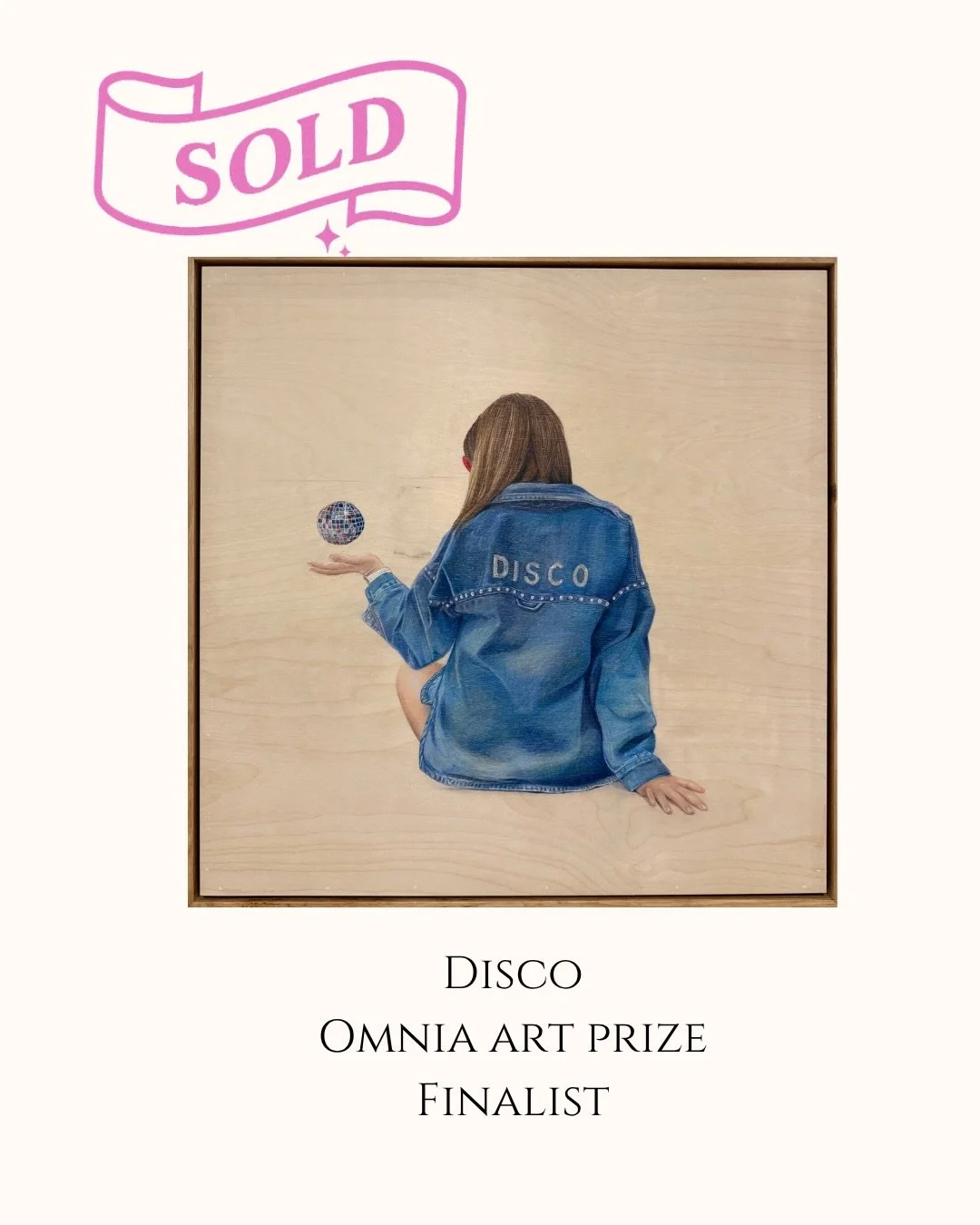 SOLD ✨

Feeling incredibly grateful after the final weekend of the Omnia Art Prize 2026.

This work was a deeply personal one for me. A self portrait exploring anticipation, imagined joy, and the quiet rituals we create around becoming someone.

Than
