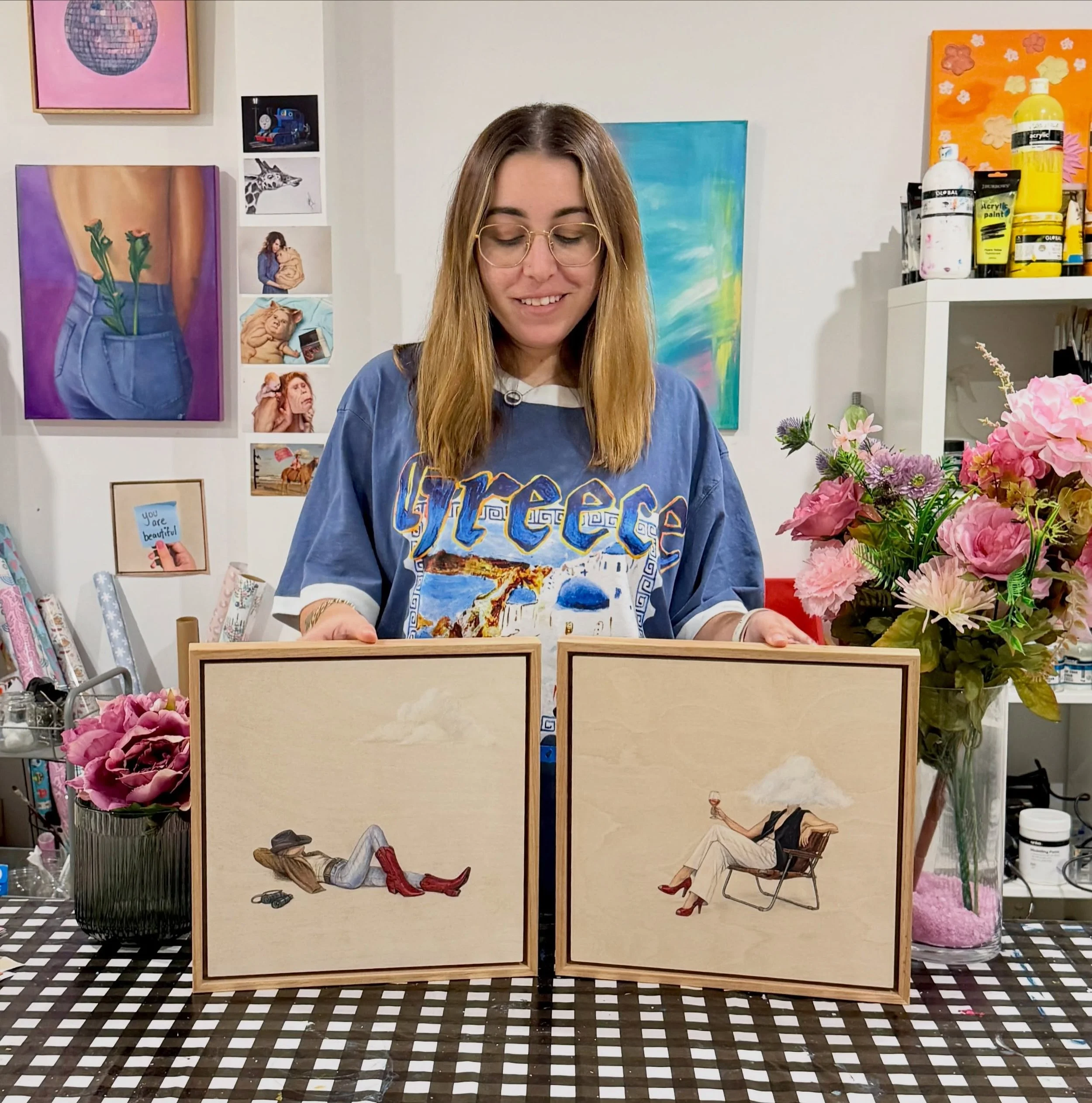 Excited to share that both of these works have been selected for Roam at @aspiregallery &hearts;️

&lsquo;Miles Away&rsquo; and &lsquo;Head in the Clouds&rsquo; began with the same question: where do our minds go when we finally allow them to rest?


