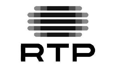 Desenho de uma lápide com as letras R.I.P. em destaque, em preto e branco.