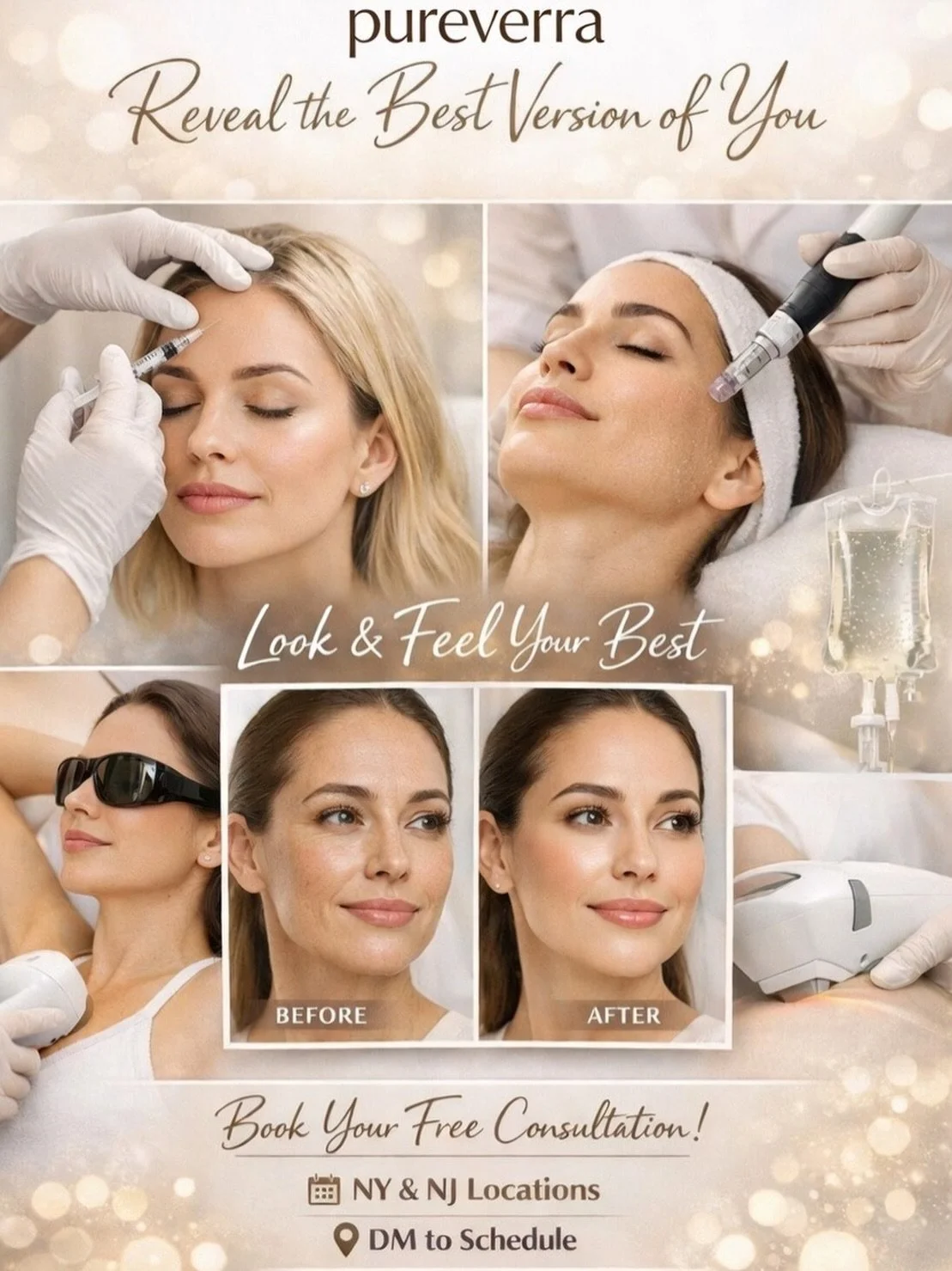 ✨ Reveal the Best Version of You ✨

Glowing skin. Refreshed confidence. A little self-care goes a long way 💫

At PureVerra, we specialize in treatments that help you look naturally refreshed, radiant, and confident. From skin rejuvenation to advance