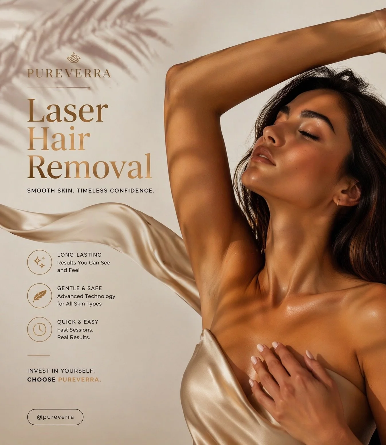 Smooth skin. Real confidence. ✨

Laser hair removal at PureVerra isn&rsquo;t just about convenience &mdash; it&rsquo;s about feeling your best every single day

No more shaving
No more irritation
Just long-lasting results you can actually see and fee
