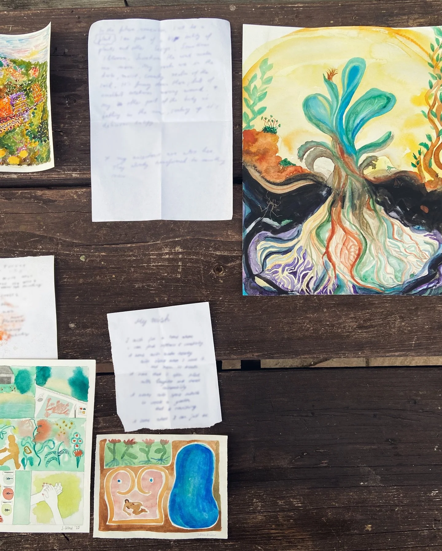 One of the most touching moments during BRIGHTS &amp; BLUES was the presentation of our gifts &ndash; each of us had written down a vision of the future, which another person painted. That was very special @_gosiamachon_ 💛💫

Wonderful visions and p
