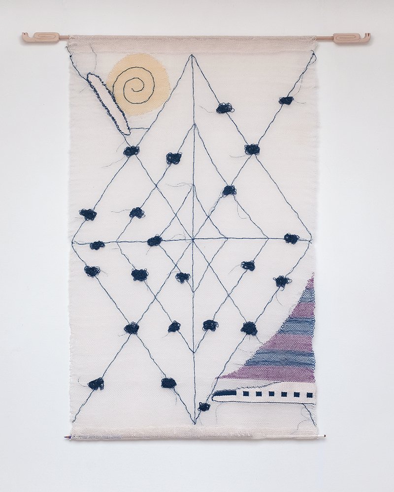 6.The Web Is Sticky The Shell Is Shiny, 2023, weaving, 70 x 105, 2200, Hannah Waldron_72dpi.jpg