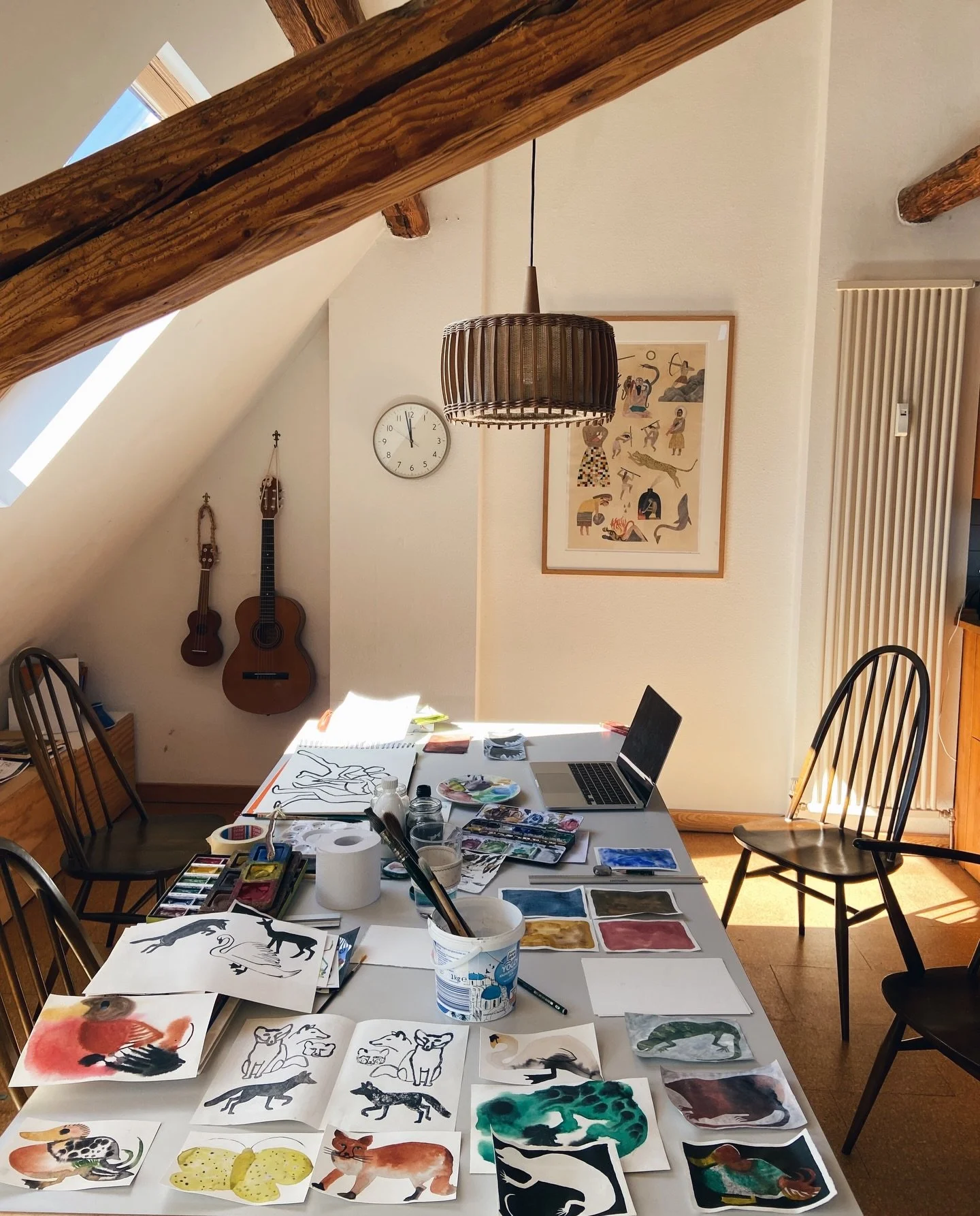 This is how a course preparation can look like 😊 - for the NATURREICHE series I&lsquo;m always searching for approaches to a topic that include playfullness and experiment and are not based on so called &bdquo;drawing skills&ldquo; but lead each par