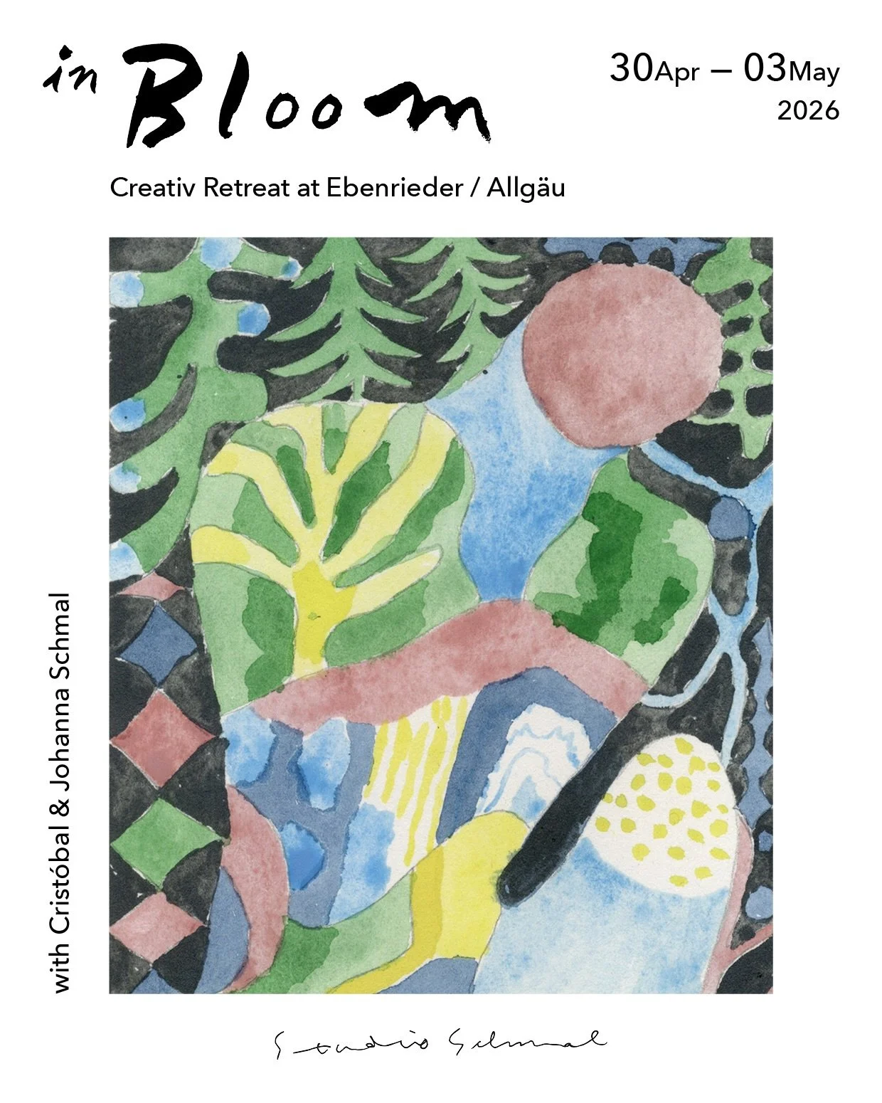 Spring is almost here &mdash; and we want to celebrate it with you during: 

IN BLOOM | April 30 &ndash; May 3 🌸
A four-day creative retreat in the Allg&auml;u 
in collaboration with @nomonki @ebenrieder and @studioschmal 

Through drawing and paint