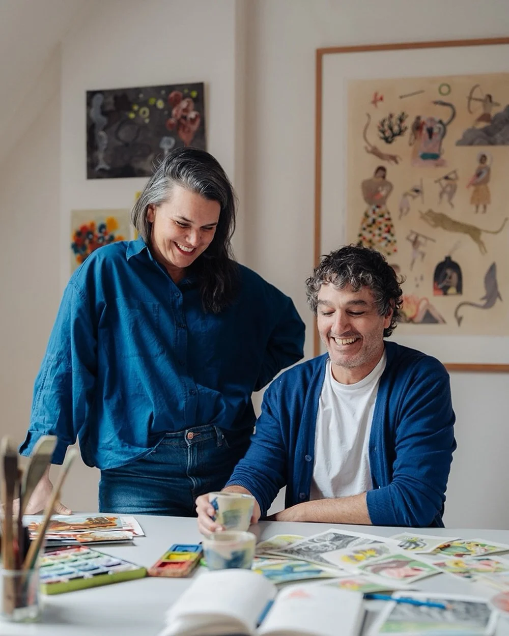 Time to say HI! Many of you already know us, while some might be new here.

We&rsquo;re Cristo @nomonki and Johanna @studioschmal &mdash; partners in life, in love, and from once in a while in creative projects too.

We each have our own practices, b