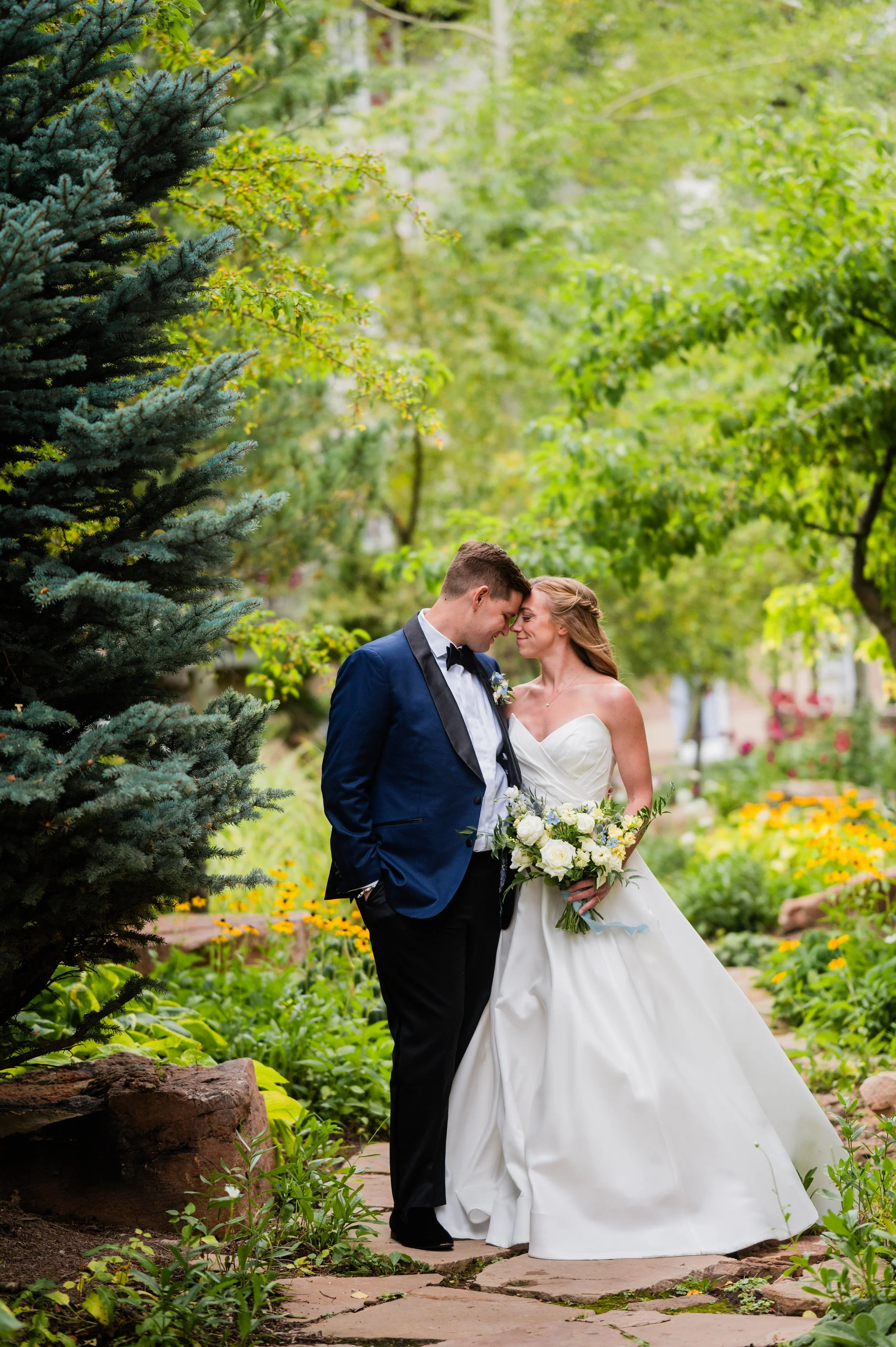 bride and groom wedding in vail