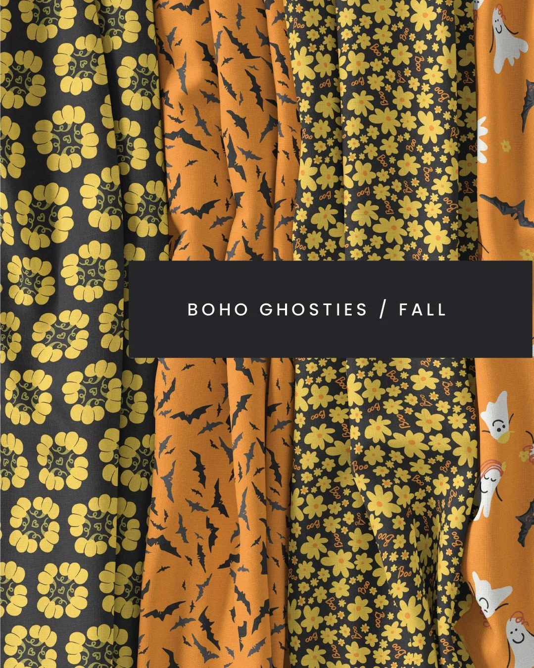 Something sweet is finally out! Sneak peak, enjoy, checkout these cuties! 😁 😉  It's taken me so much longer than initially planned to create, curate, upload on @Spoonflower and share with everyone! But finally Boho Ghosties for little ones  are her