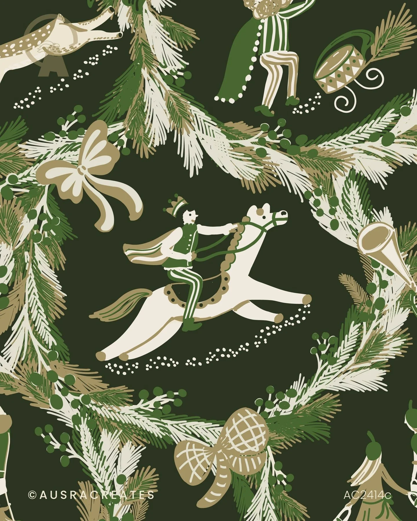 Wishing you a magical Christmas Eve ✨ 🫶 🎄 🎅 

#ausracreates #christmas #christmaseve #christmaspattern #merrychristmas  #maximalisthomedecor #magicalchristmas #castlechristmas #homedecor #fabricdesign #festivedesign #surfacepatterndesigner #diywal