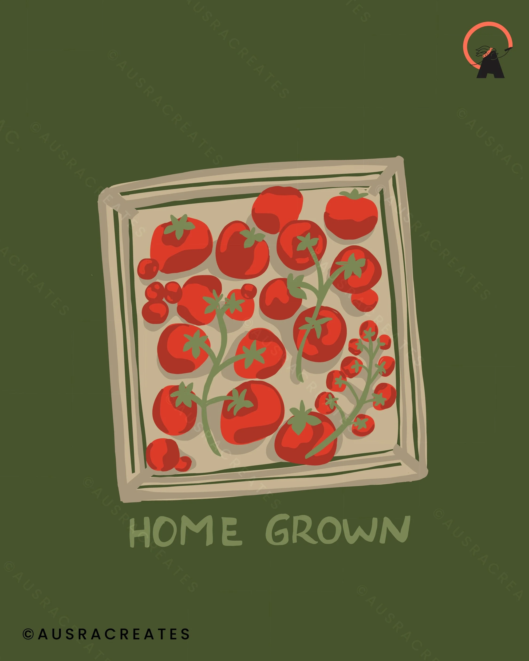 Home grown love in red 😁&hearts;️

#ausracreates #surfacepatterndesigner #artlicensing #harvestillustration #farmhousefall