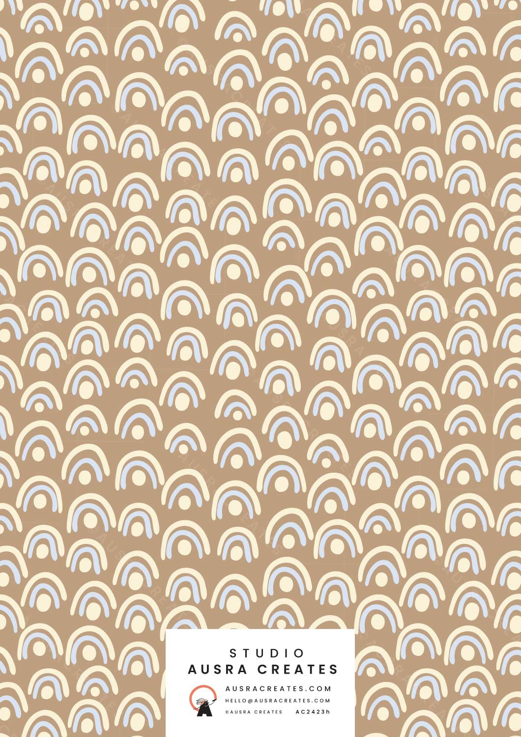 cute  gender neutral earthy baby giraffe pattern print for art licensing, nursery decor, stationery