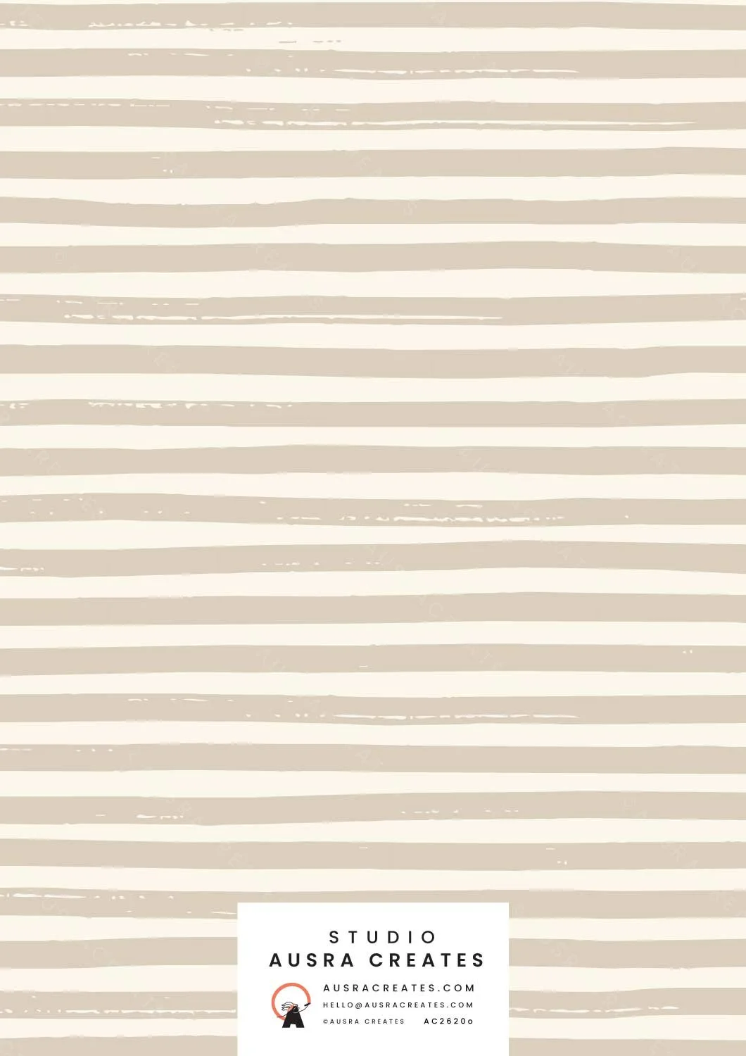 Boho Beach House Coastal Summer Neutral Sand Cream Stripe Pattern for art licensing