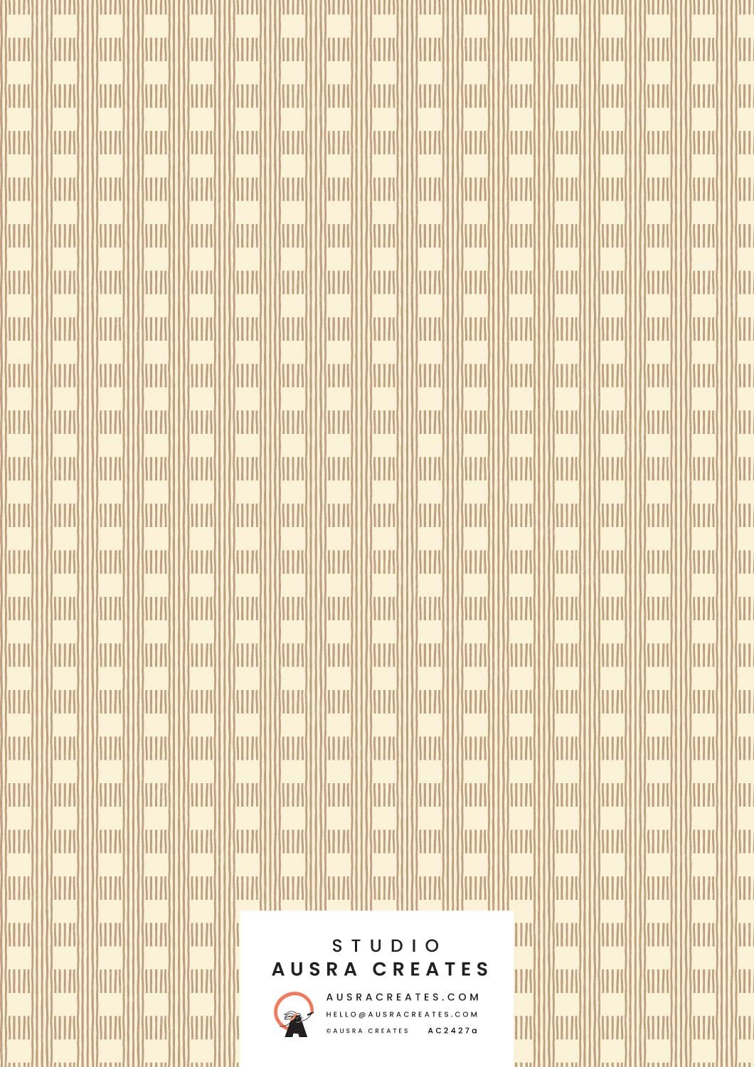 Calm Minimal Japandi Natural checkerboard geo butter cream pattern print for art licensing, stationery,  fabric and wallpaper
