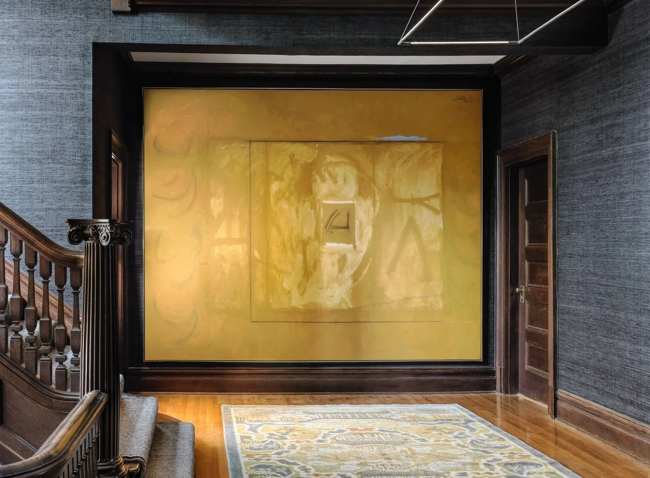 I was only a little electrified to help select this monumental Robert Motherwell piece (Great Wall of China No.5) with clients for their historic residence which @jacoblawsinteriordesign // JLID also refurbished and redesigned. The masterpiece (which