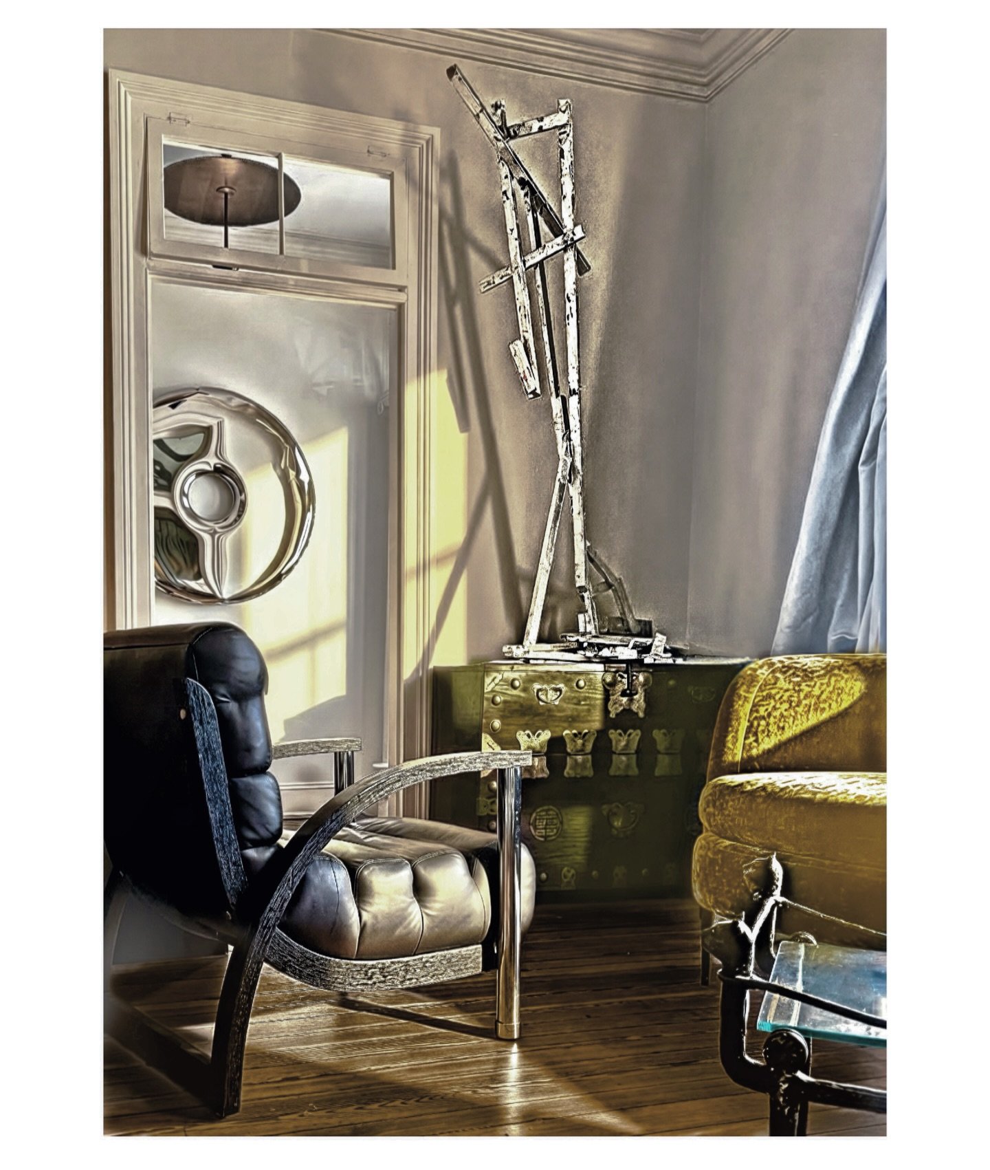 &bull;Don&rsquo;t act like you don&rsquo;t have silver leaf in a junk drawer at home&hellip; 
&bull;You don&rsquo;t? Weirdo.
&bull;Excuse me?
&bull;I said NEAT-O!

#cornered 
#jacoblawsofinstallation
#fineart
#diegogiacometti 
#ephillipstahl