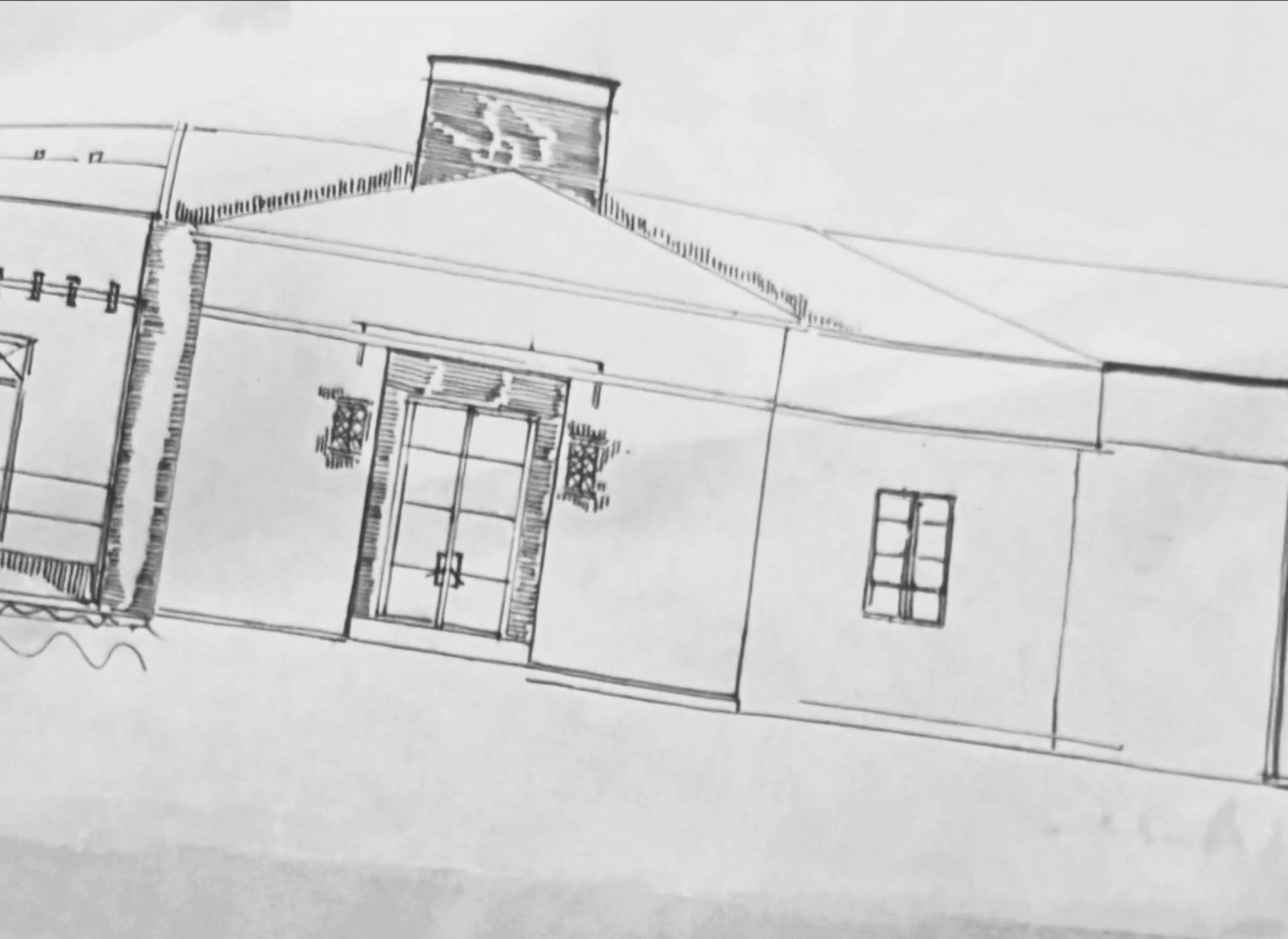 Cricket found old sketches of mine. This was a Neo-Federal I was sketching for someone in )it says) 1997. That&rsquo;s almost 30 years ago and I&rsquo;m not old to have had the dexterity to wield a pen in 1997, so good one, Mommie Dearest. 
#jacoblaw