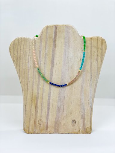 Colorblock Crystal Necklace