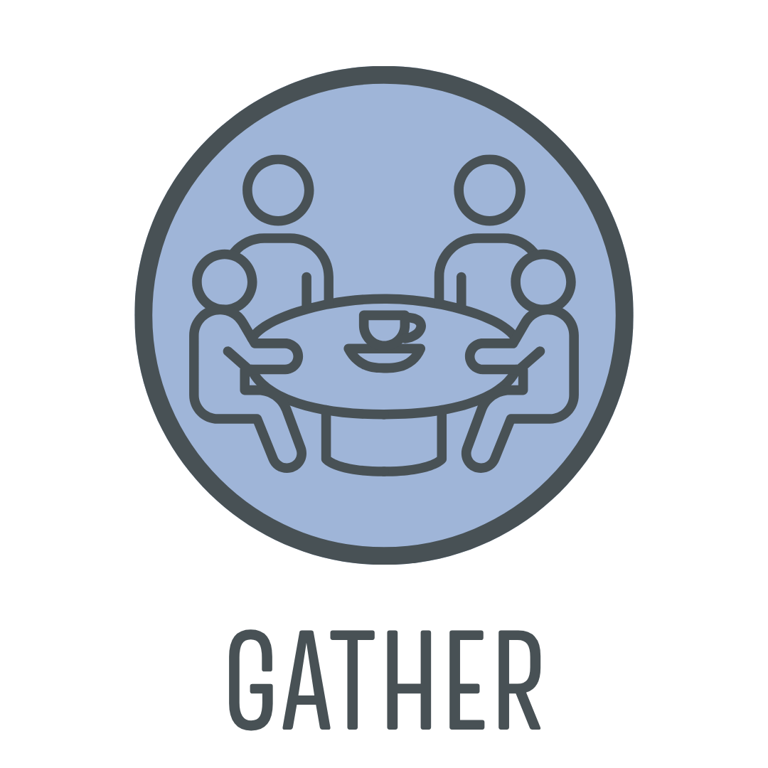people around table - Gather icon