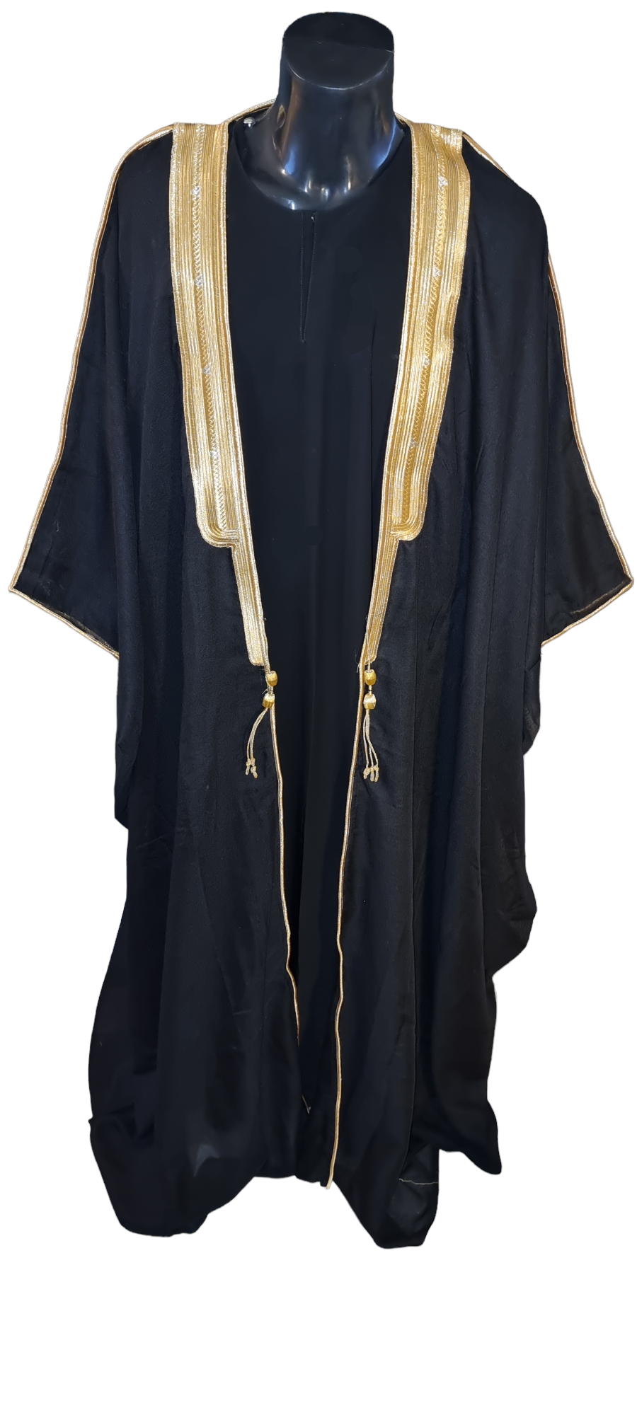 LUXURY BLACK BISHT - (ARAB ROBE FOR MEN)