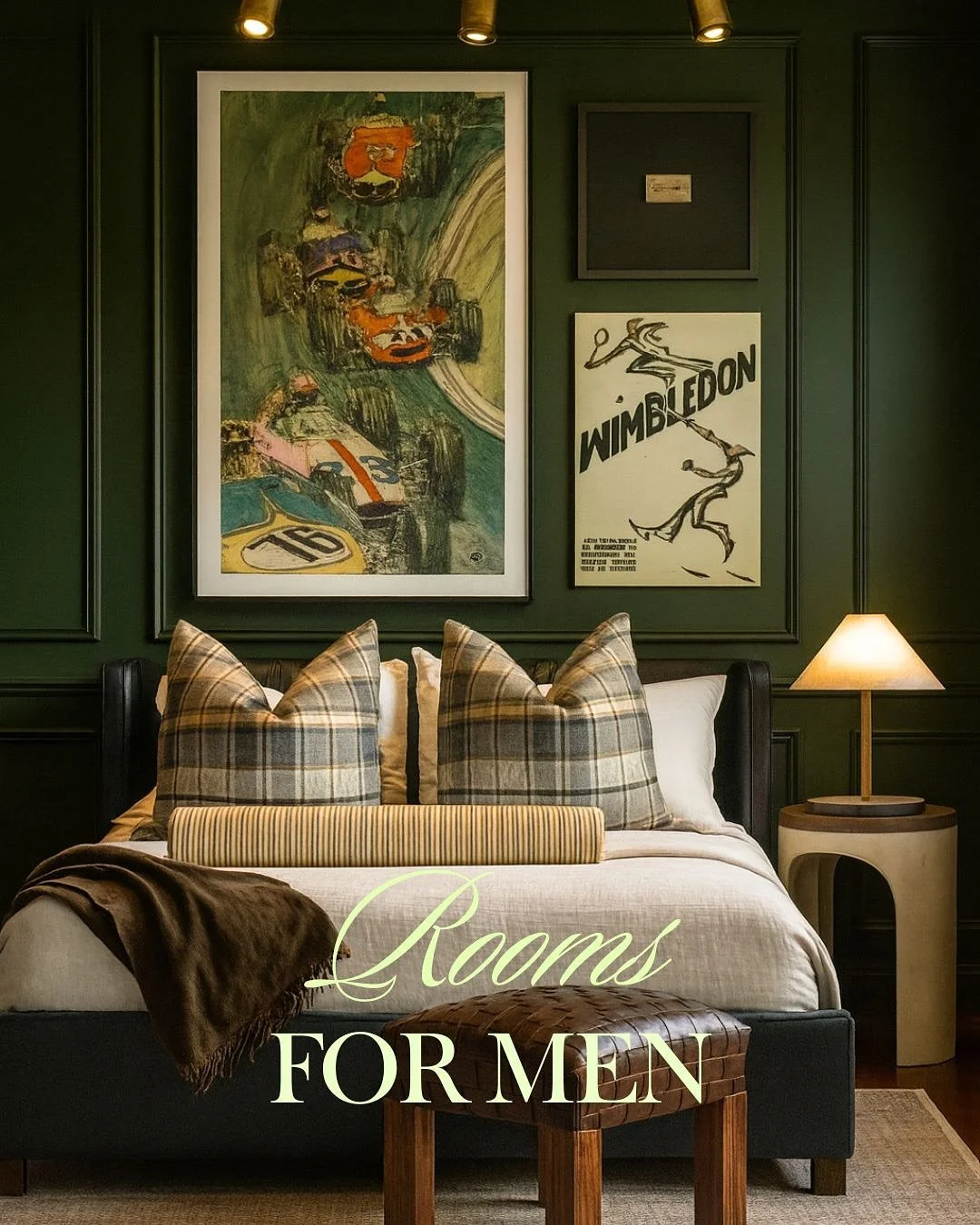 Rooms for Men: Some recent room inspiration I&rsquo;ve been working on! Designated for all the men in your life 🧸 ⛳️🇺🇸

#mensinterior #masculinedesign #masculineinteriors #masculinehome #modernmasculine #bachelorpad #bachelorstyle #interiordesign 