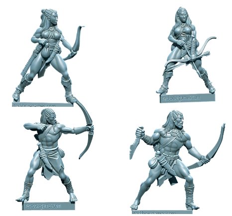 Buy Figurine Elf Archer A JDR Miniature STL Print Online in India 