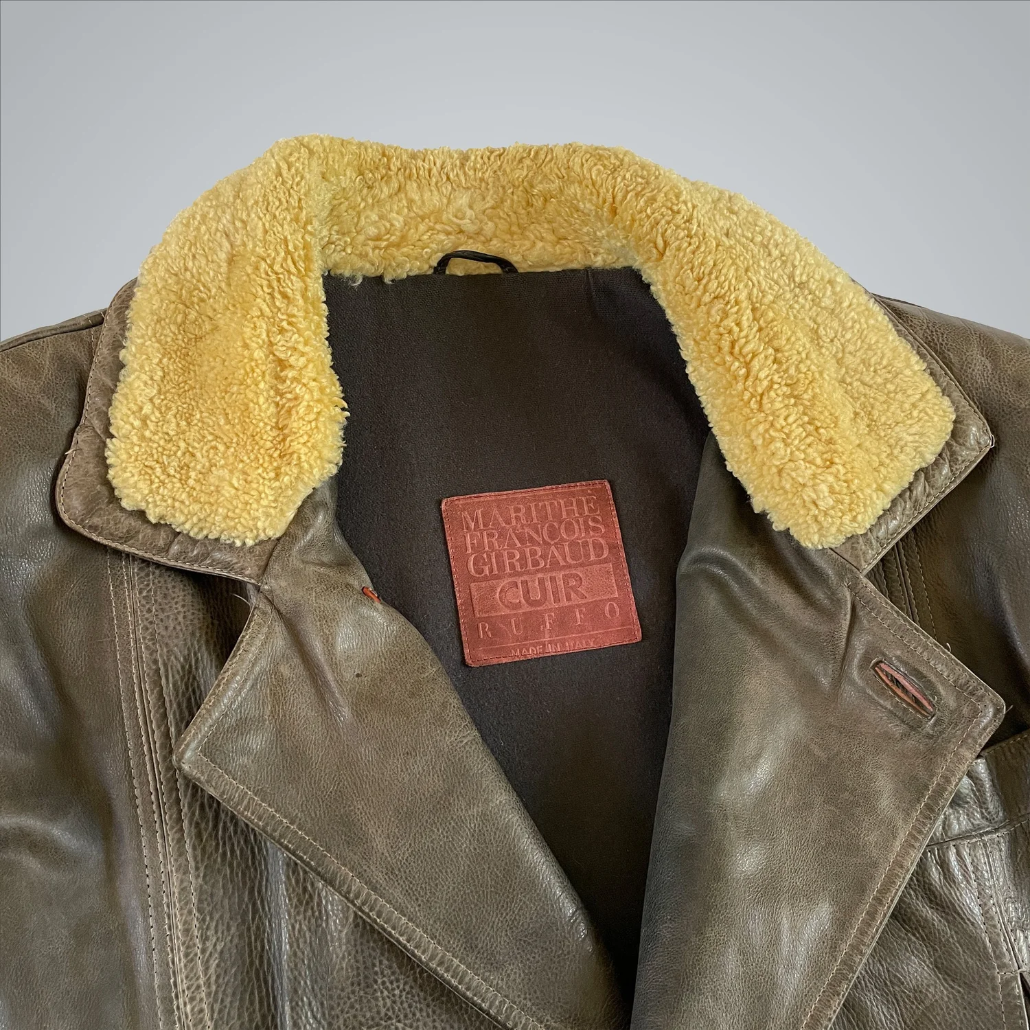 MFG Ruffo clasp leather jacket (1990s) — Guerrero