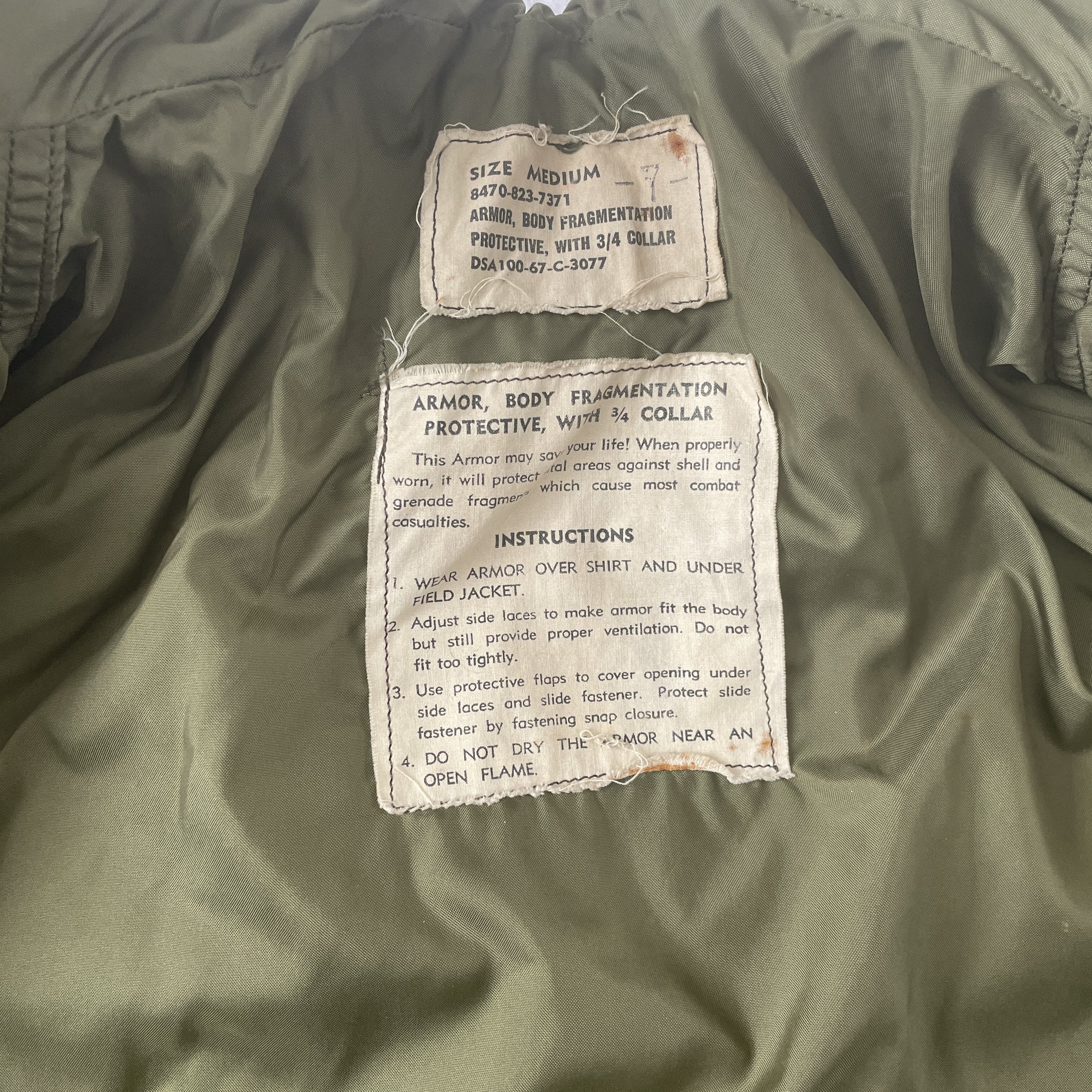 US Army Flak Vest (60s) Korean war - Vietnam War — Guerrero