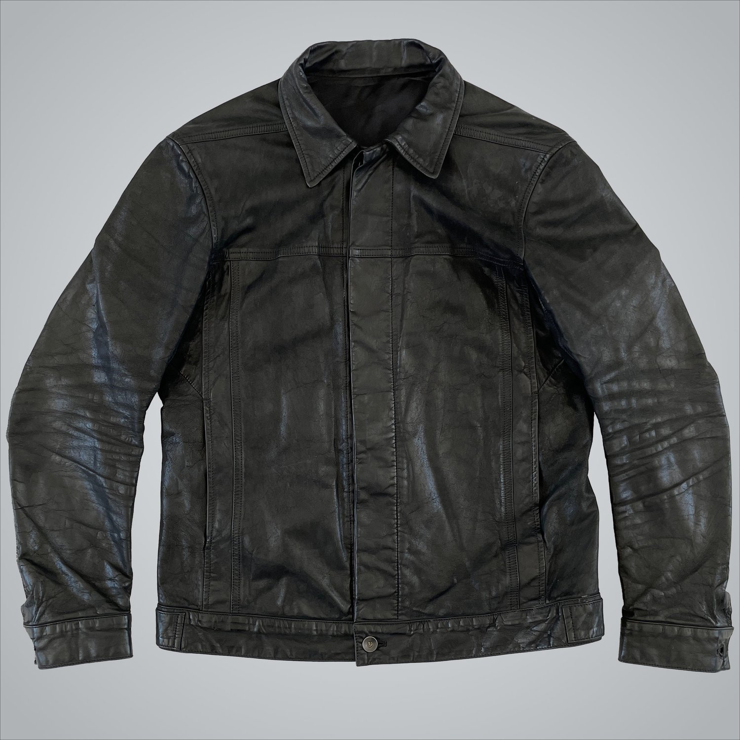 Rick Owens Leather Trucker Jacket (SS08) — Guerrero