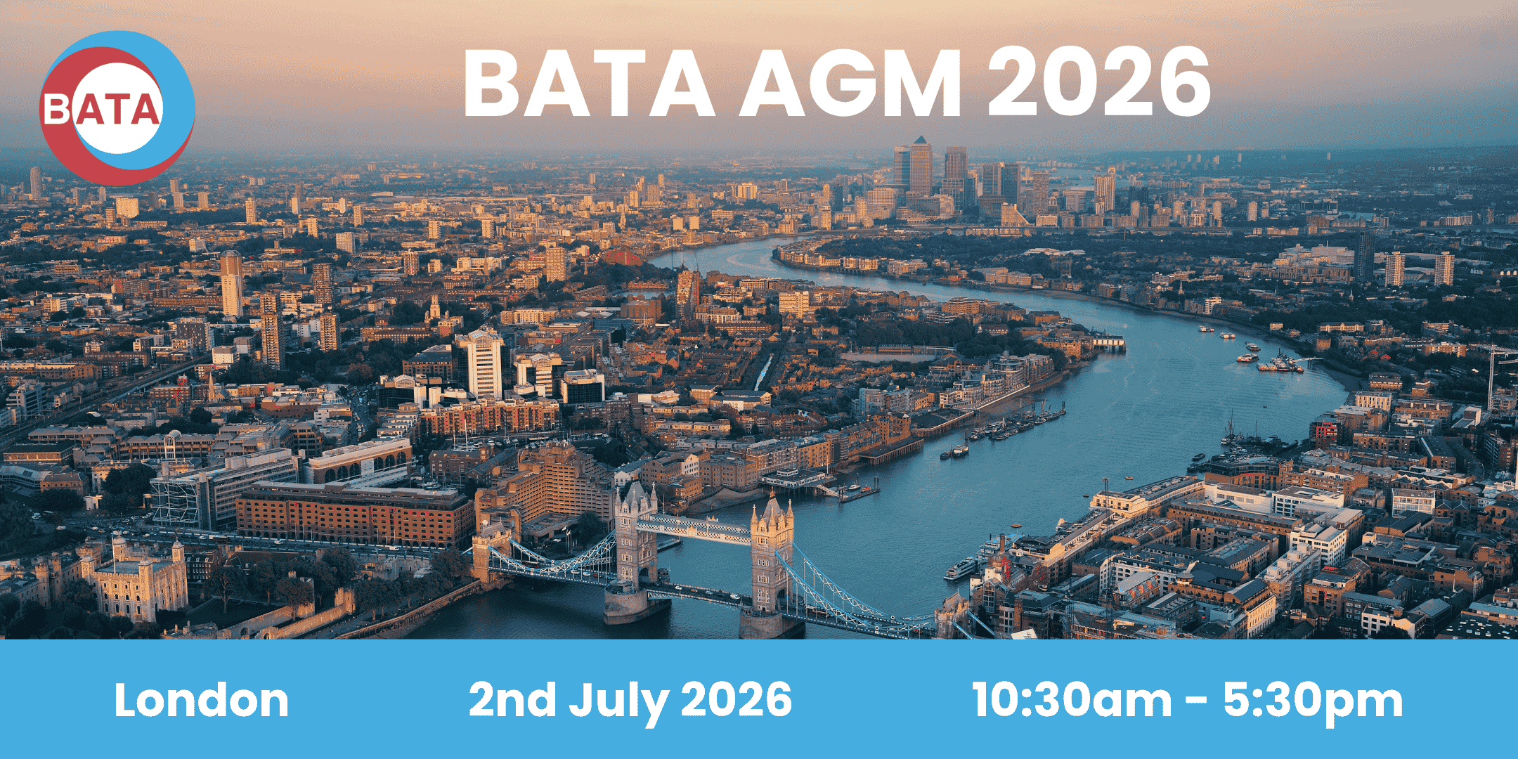 BATA AGM 2026 London, 2nd July 2026, 10.30am-5.30pm