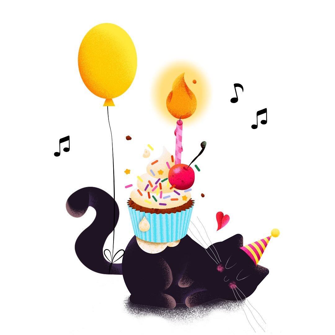 Happy birthday to all cat lovers out there 🐾 🍰 🎈 Made this card for a special friend who of course loves cats!
