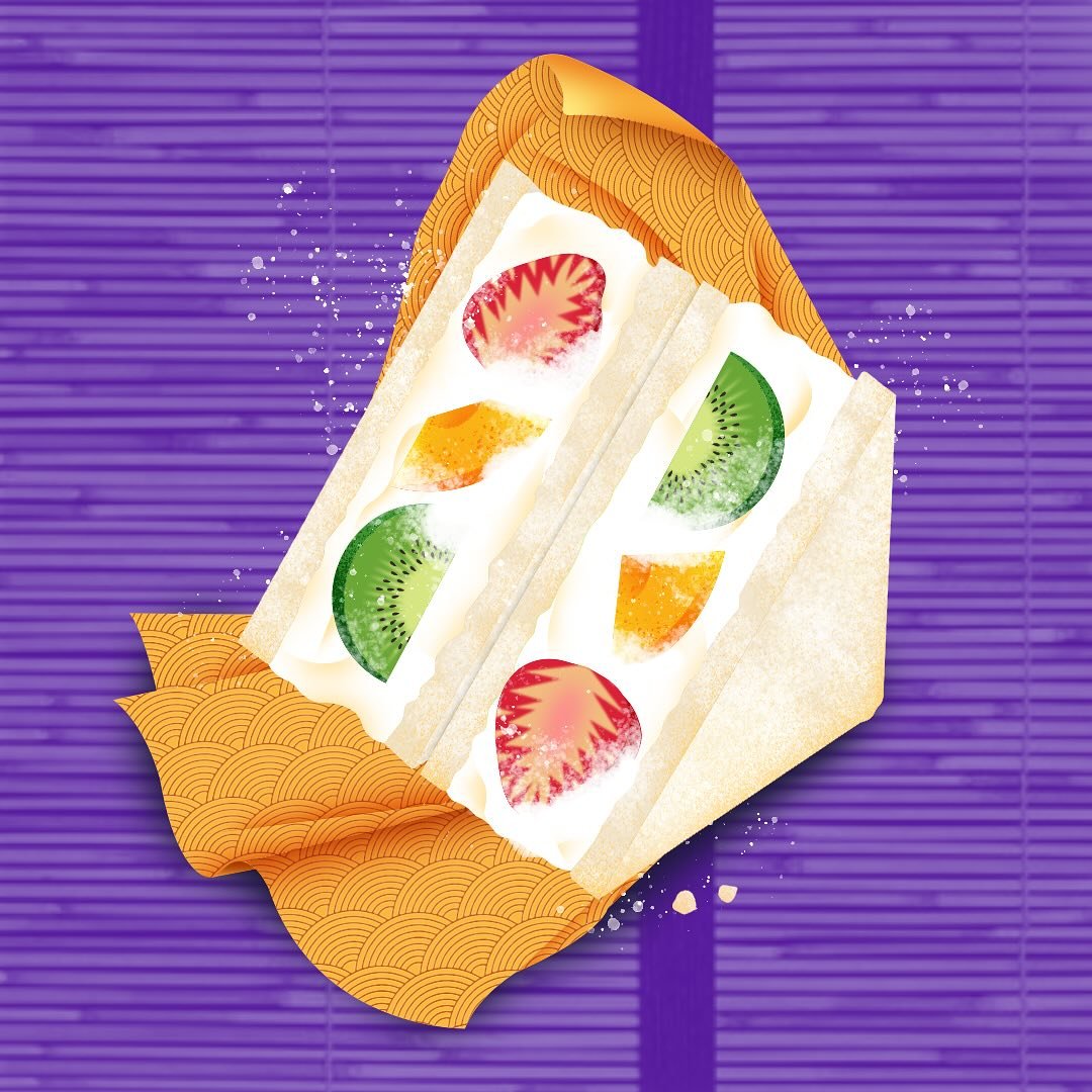 🍓+ 🥝 + 🥭 = too marvelous for words fruit sando ✨