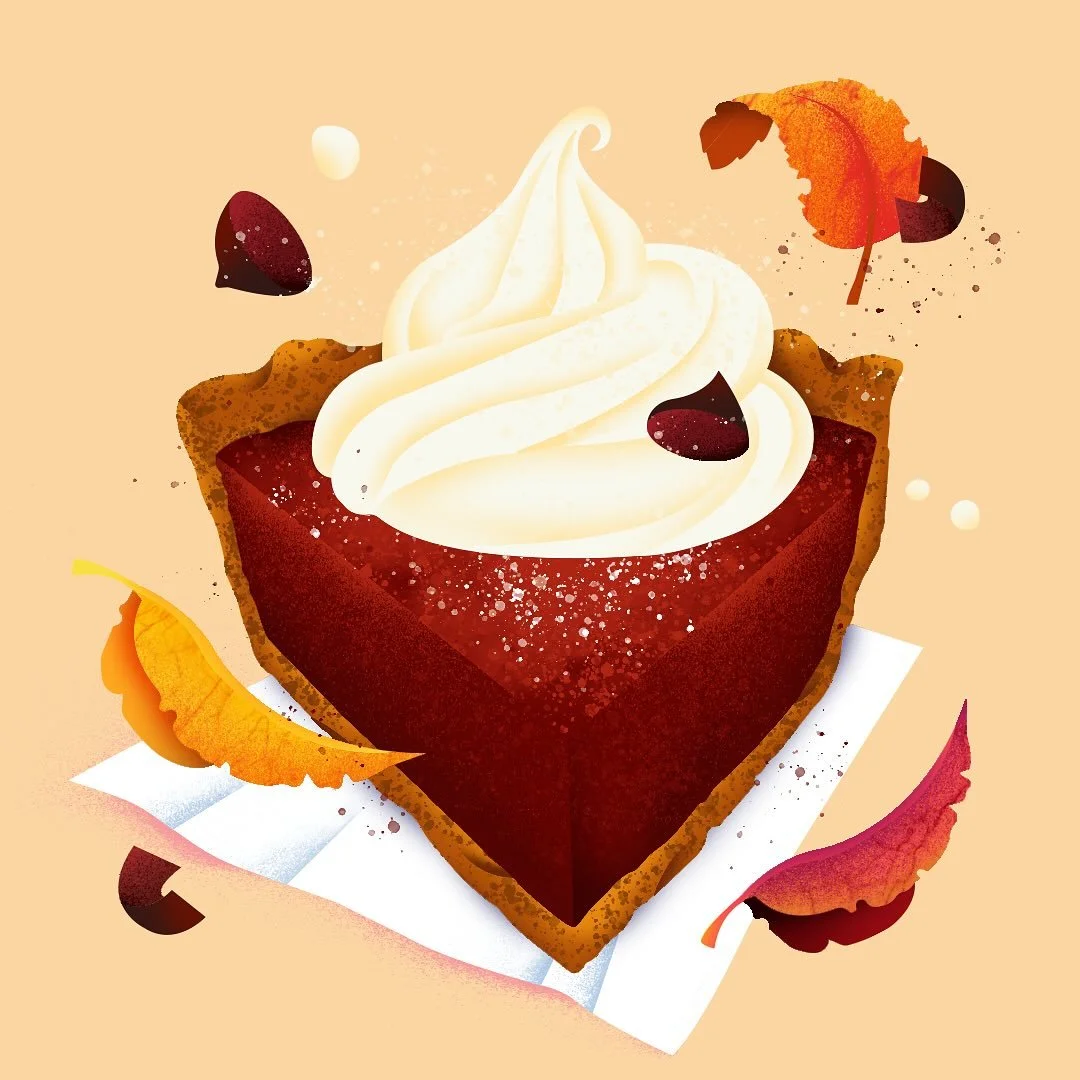 Life is just butter with a slice of chocolate chess pie 🥧 💫 @kiwikuisine always want to come back for seconds!
&bull;
&bull;
#pie #fallseason #chocolate #foodillustrator #digitalillustration #vector #digitalart #foodart #bakery #bakedgoods #foodill