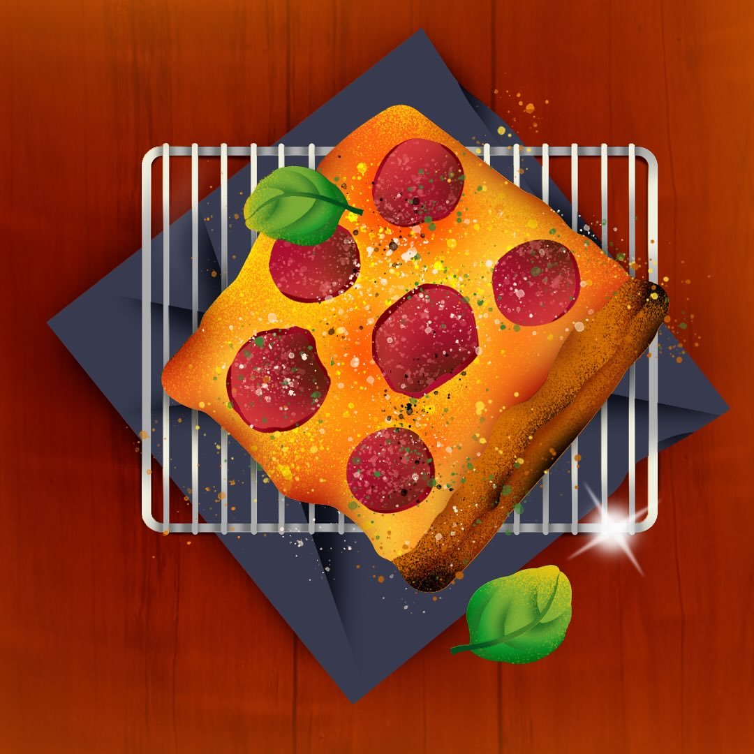 For the love of food 🍕 @emmysquaredpizza 
&bull;
&bull;
#pizza #squaredpizza #foodillustration #foodillustrator #illustrator #graphicdesign #vector #foodie #alexandriava #northernvirginia #fridayeats #colorfulart #illustrationoftheday #illustrationo