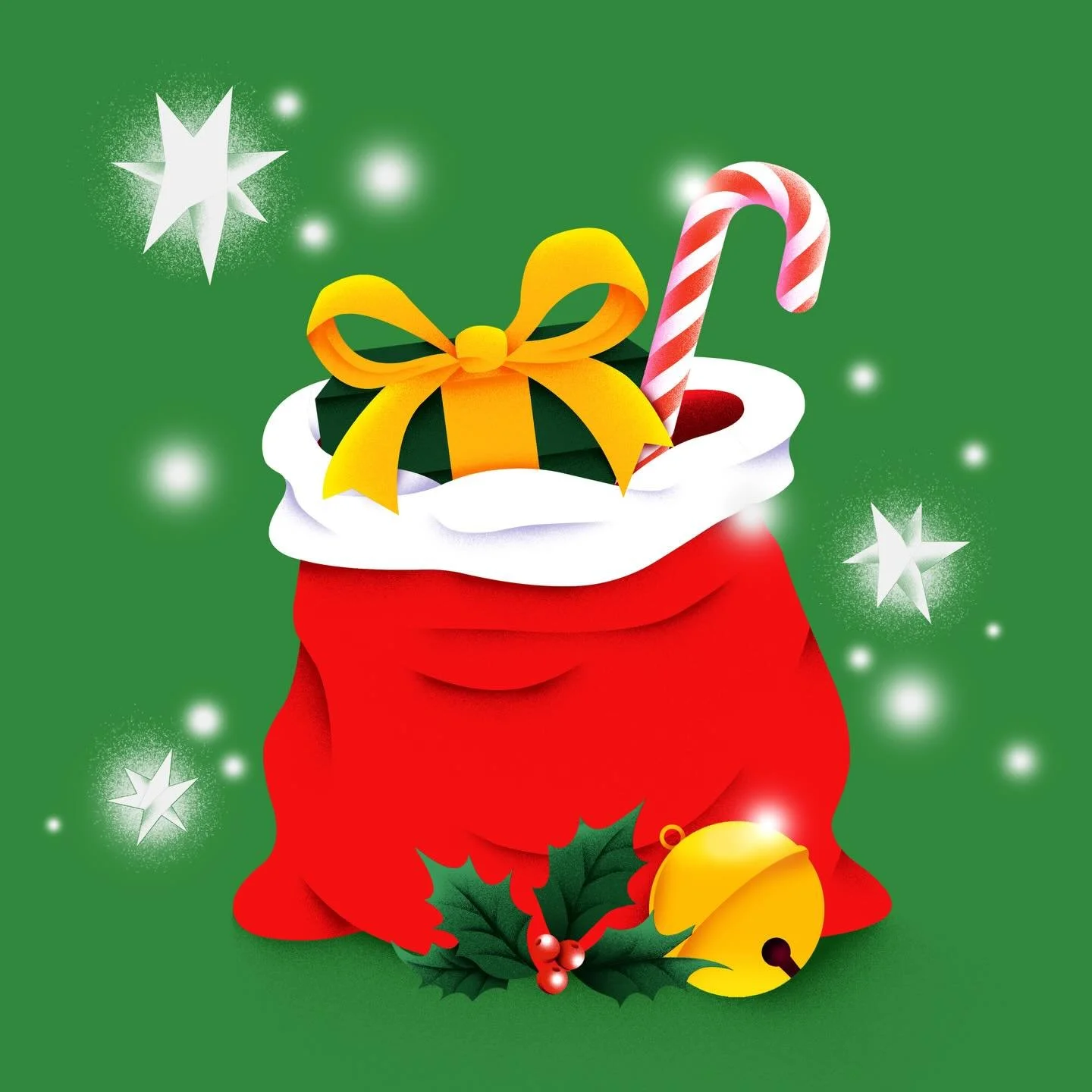 A lil holiday magic straight from Santa&rsquo;s bag ✨🎅
Wishing you a merry, bright &amp; extra cozy Christmas 🎄💫
&bull;
&bull;
#illustrationdesign #christmasart #holidayillustration #illustratorsoninstagram #festiveseason