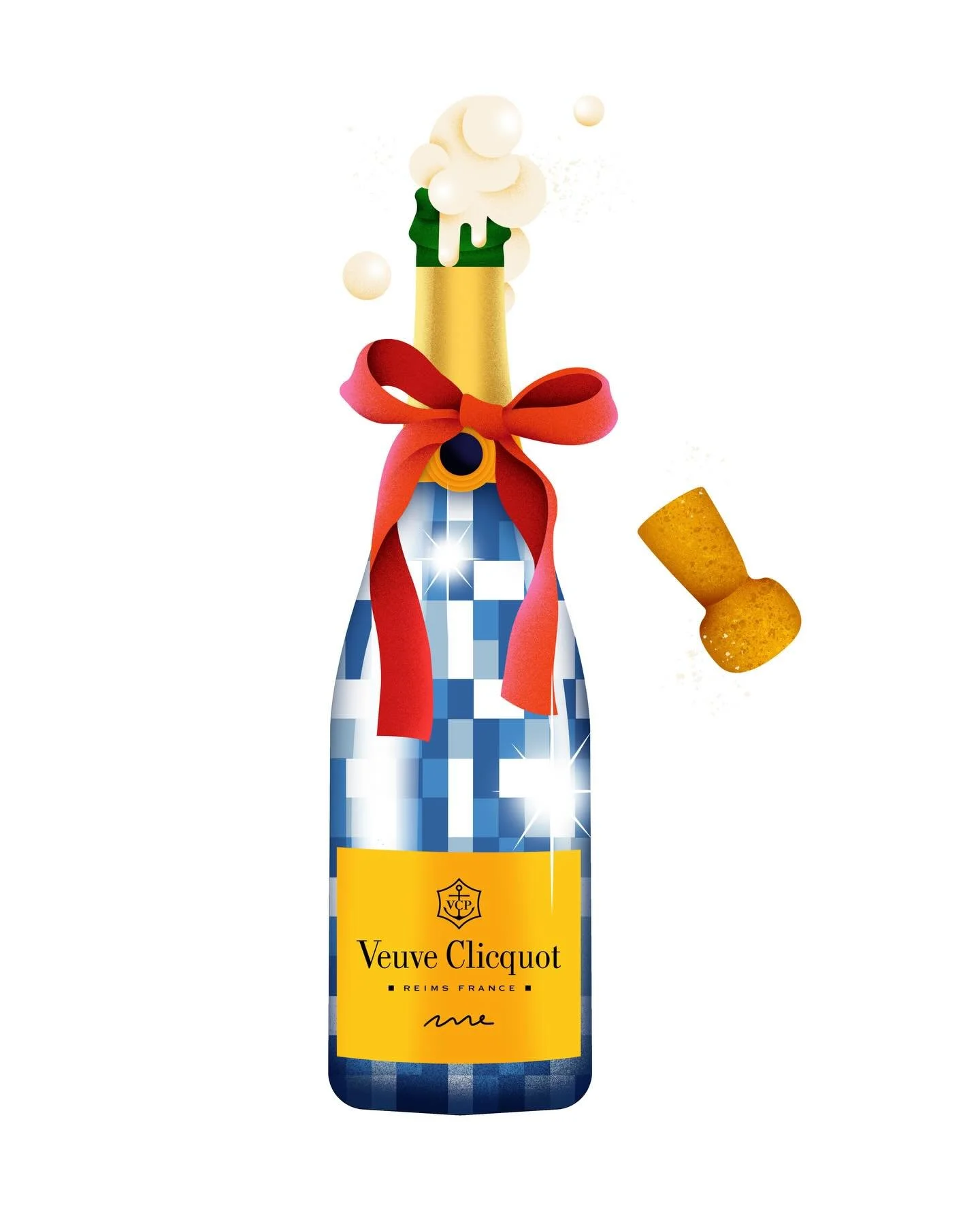 Ringing in the New Year with extra sparkles, lil fizz &amp; full disco energy!! Cheers to a year that really shines ✨🥂🪩
&bull;
&bull;
#newyearvibes #champagne #illustrationart #disco #celebration