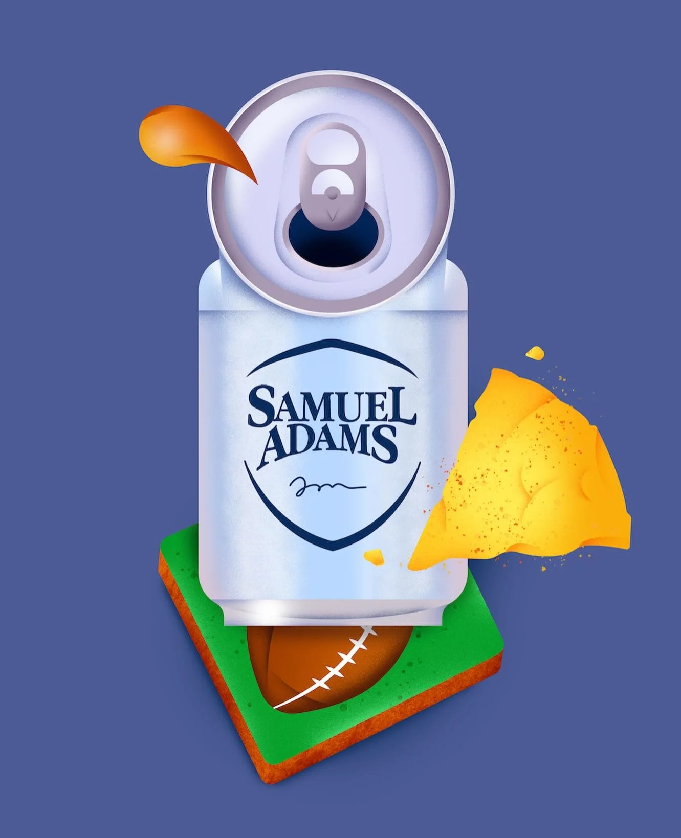🏈✨ Super Bowl Sunday energy: good snacks, cold beer, cozy night in 🍺
&bull;
&bull;
#foodillustration #foodillustrator #superbowlsnacks #gamenight #digitalillustration
