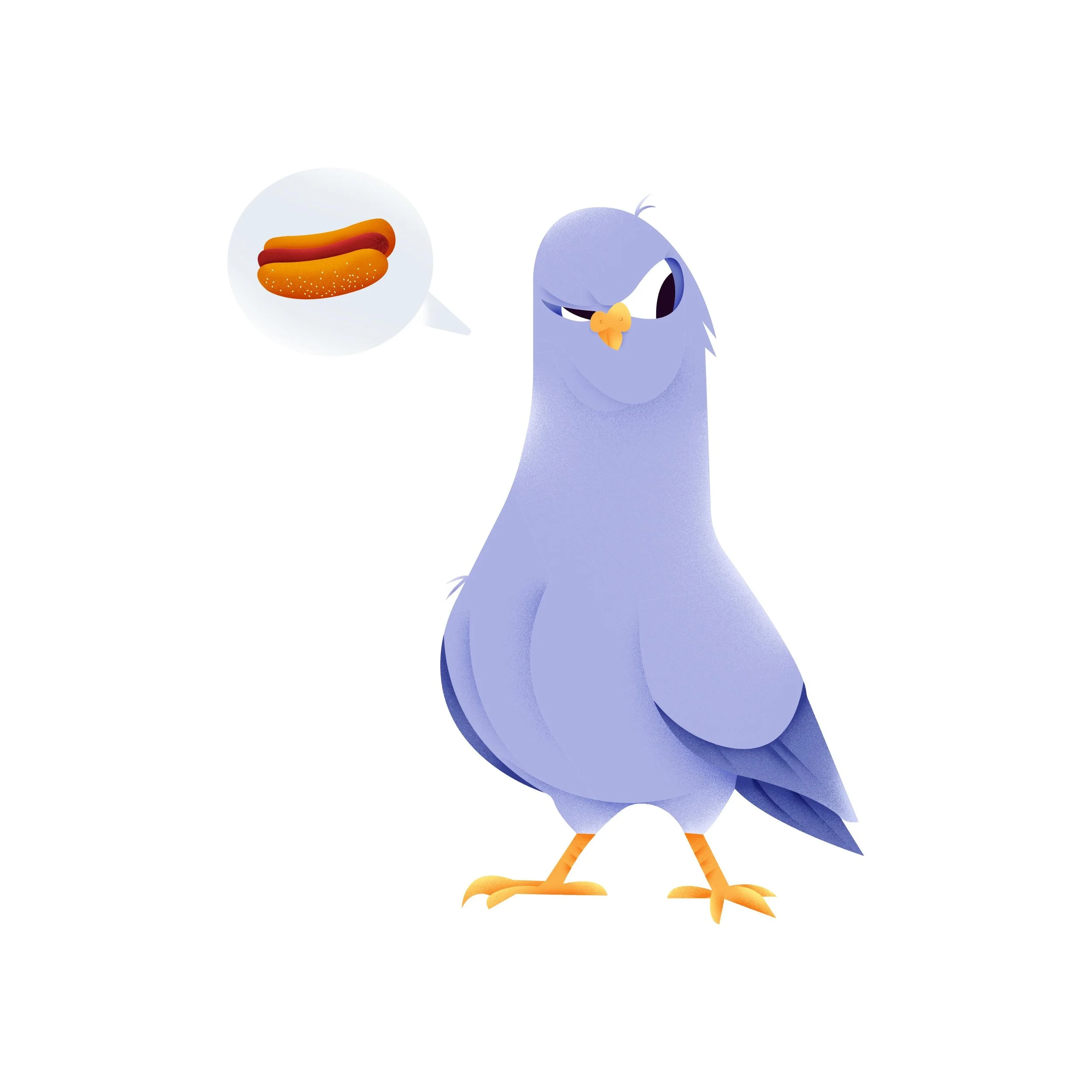 Monday mood = grumpy pigeon 
&bull;
&bull;
#pigeon #digitalillustration #illustrationoftheday #birdillustration #cartoon