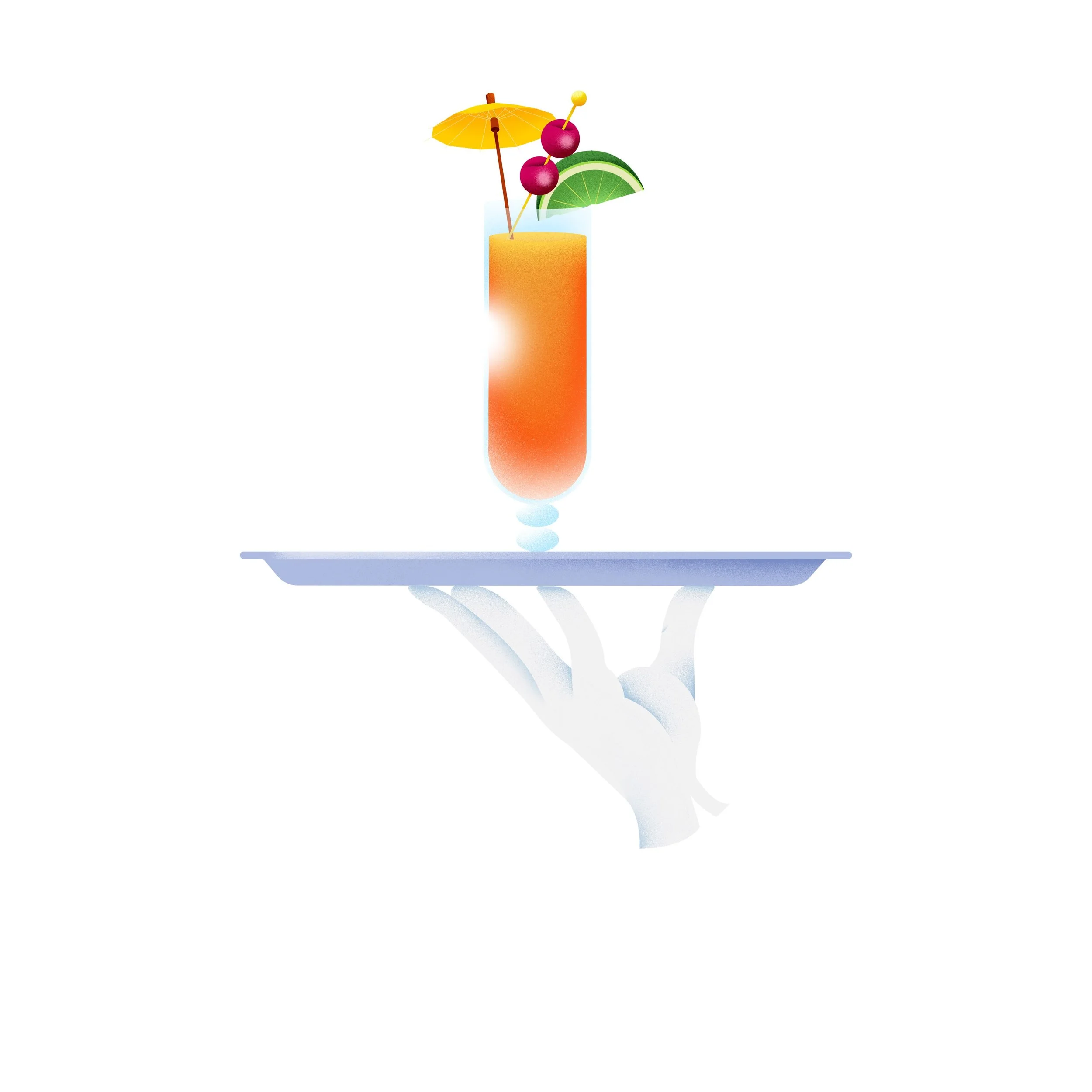 Cheers to the weekend 🍹✨
&bull;
&bull;
#cocktail #foodillustration #digitalillustration #texturedart #editorialillustration