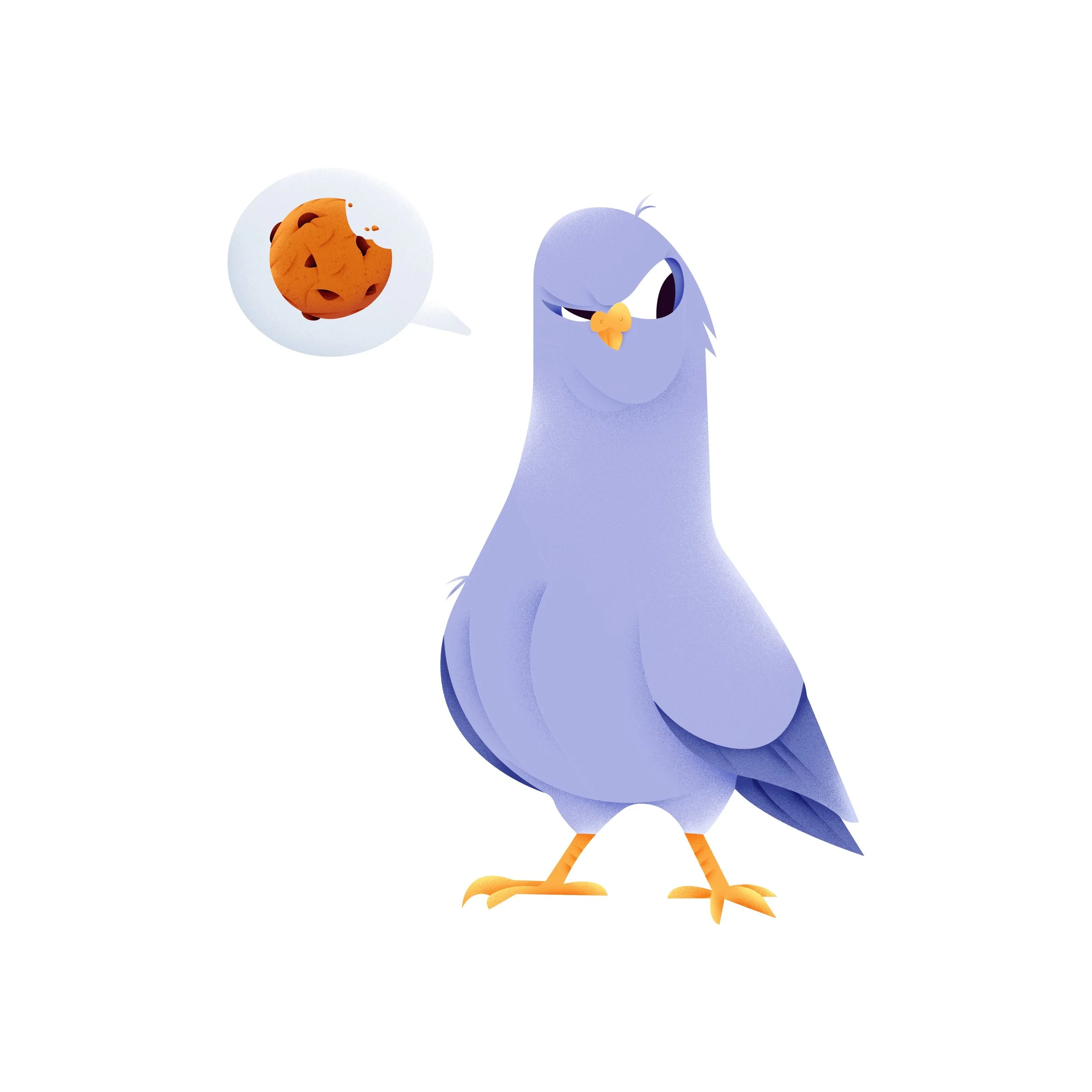 Monday mood (according to a NYC pigeon): when in doubt... ask for a cookie 🍪😜
&bull;
&bull;
#foodillustrator #cookie #pigeon #digitalart #animalillustration