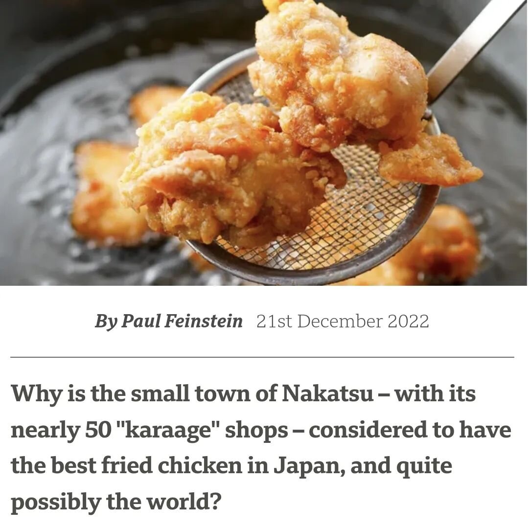 🚨 A new article on @BBC , #Worldstable. 🚨
 An awesome write up about our sister location and where it originated ; City of Usa in Oita Pref, also known as &quot;The Birthplace of Karaage&quot;. Full article available on. BBC.com 🍗🍗🍗 Link is in B