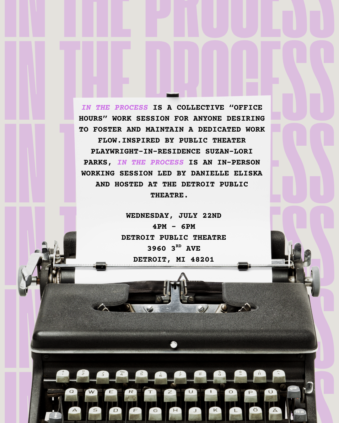 in the process at detroit public theatre