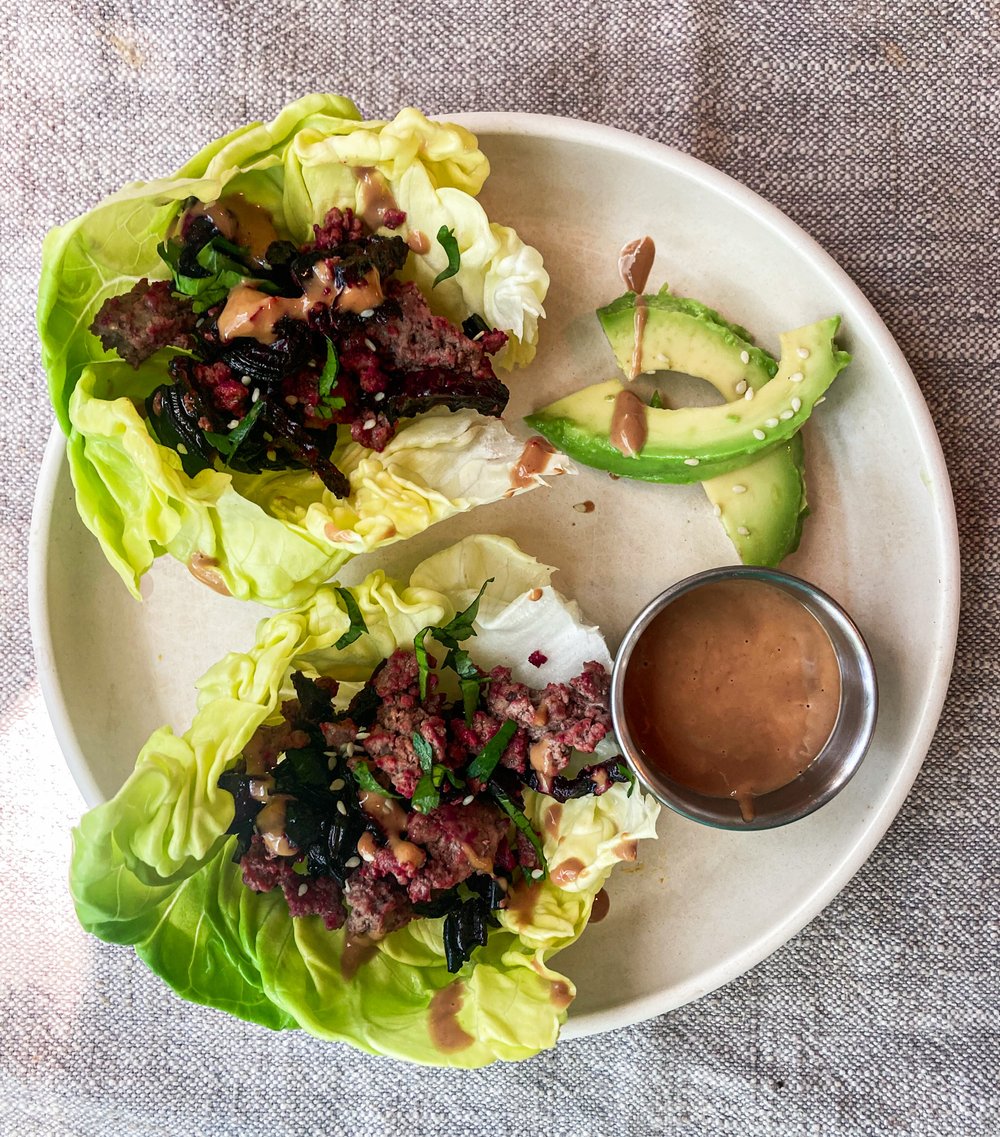 Beef & Beet Lettuce Wraps with Sesame Ginger Sauce For The Whole Family ...