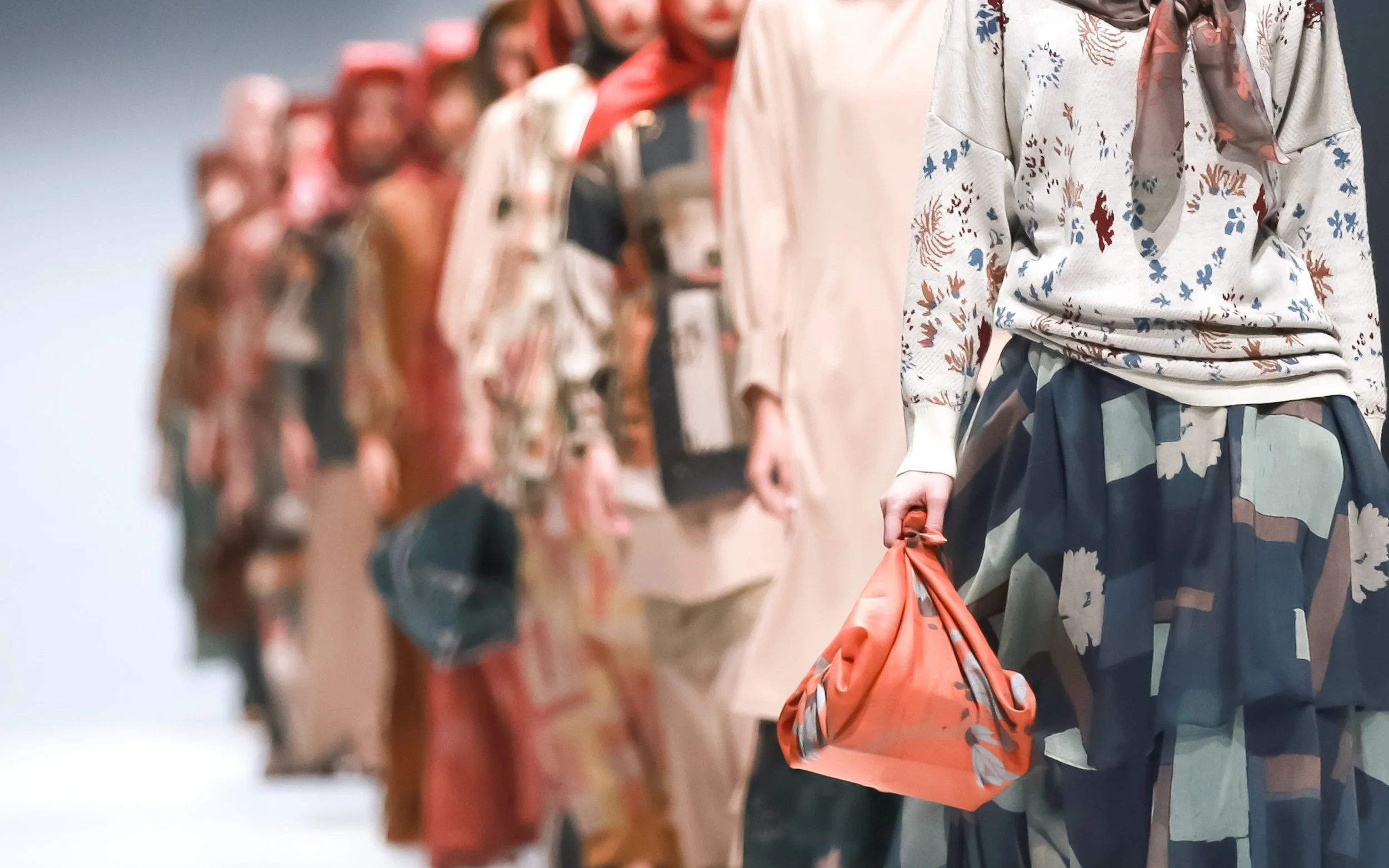 Models walking the runway during New York Fashion Week in New York City.