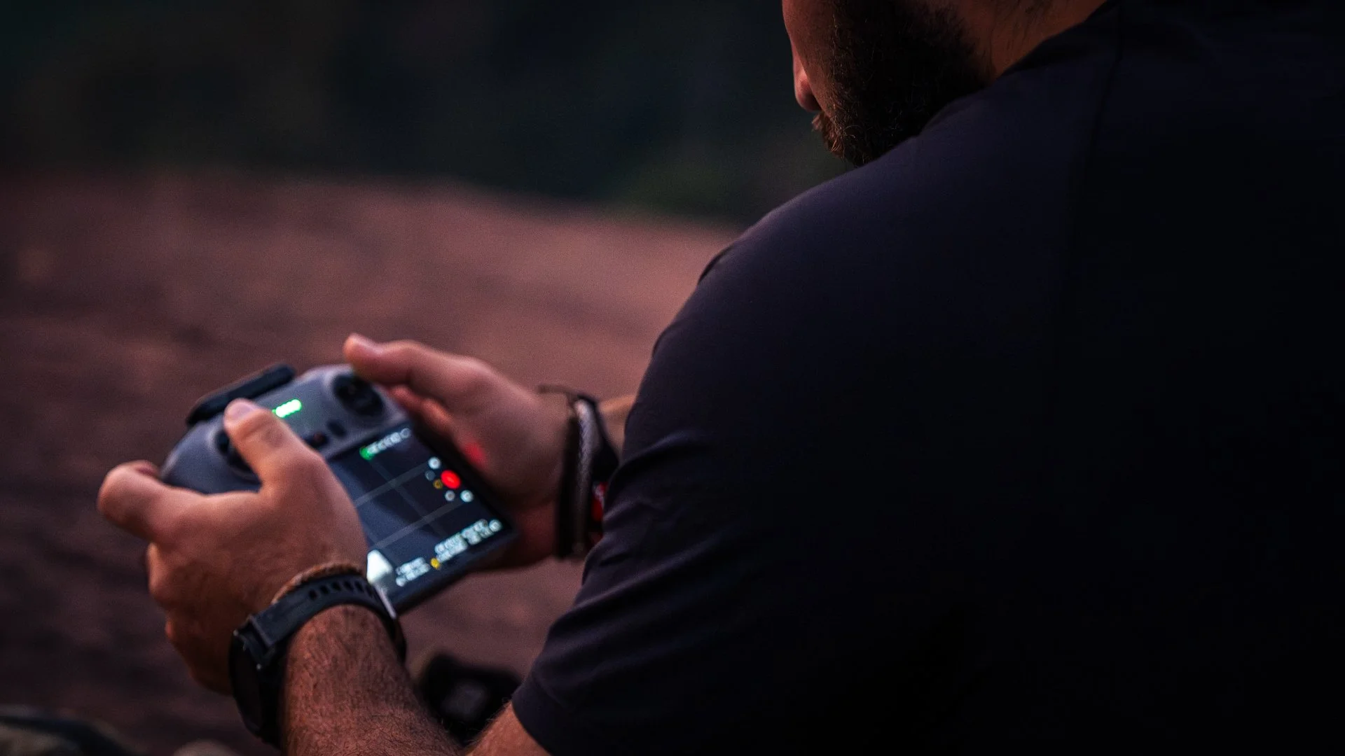 Flying a drone during sunrise in Thailand.
